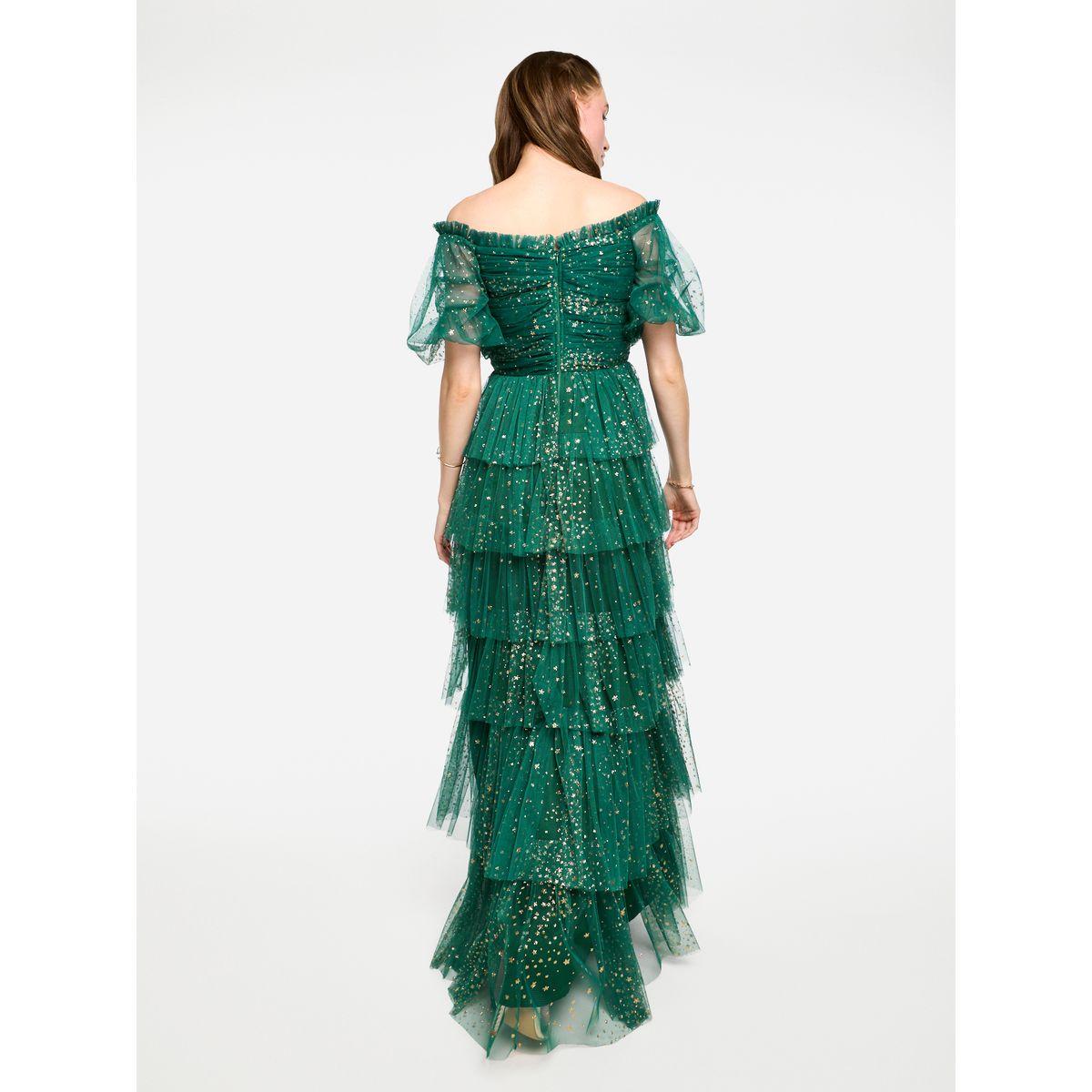 فستان طويل بتفاصيل كشكش مع أكتاف مكشوفة-women-clothing-dresses-image-9