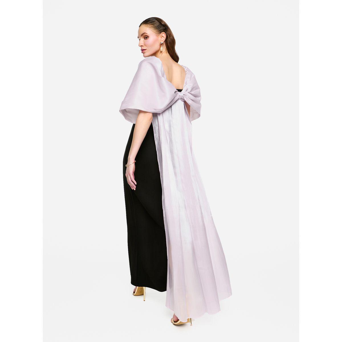 House of Moda Contrast Cape Sleeve Square Neck Maxi Dress-women-clothing-dresses-image-9