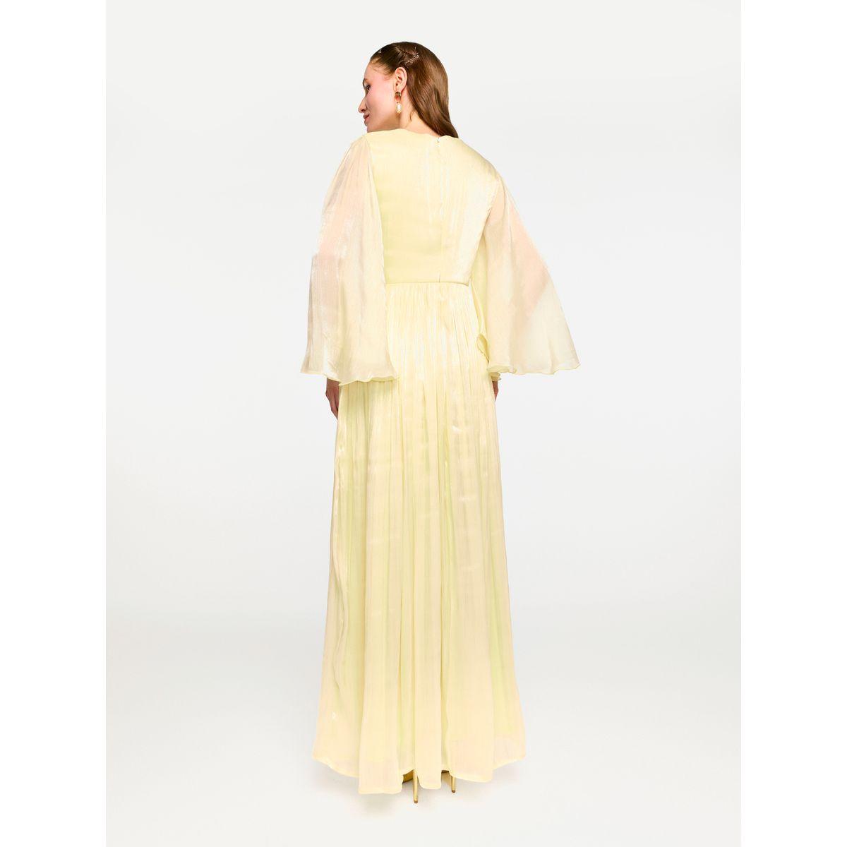 House of Moda Sheer Cape Sleeves Shimmer Pleated Maxi Dress-women-clothing-dresses-image-8