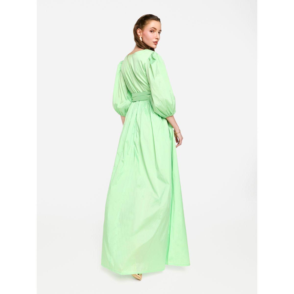 House of Moda Balloon Sleeve Tie-Up Waist Wrap Maxi Dress-women-clothing-dresses-image-9
