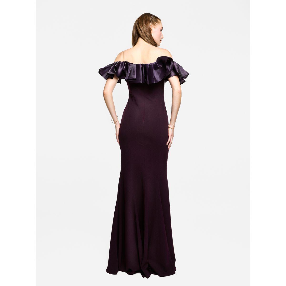 فستان طويل بحافة حورية البحر وأكتاف مكشوفة-women-clothing-dresses-image-7