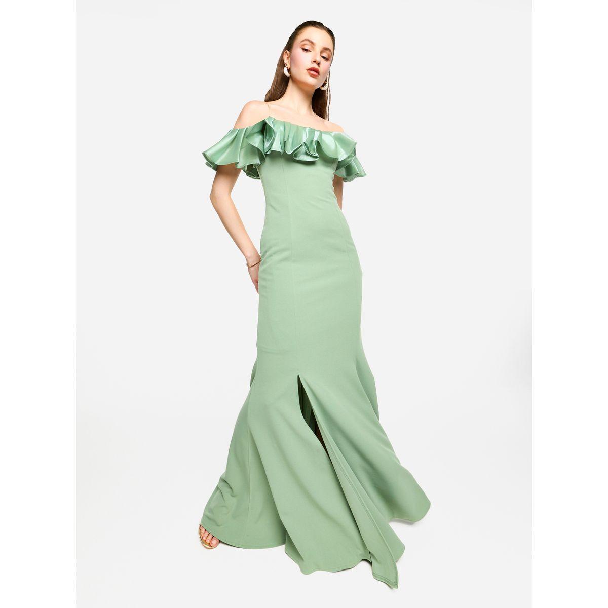 House of Moda Off Shoulder Ruffled Detail Mermaid Hem Maxi Dress-women-clothing-dresses-image-2