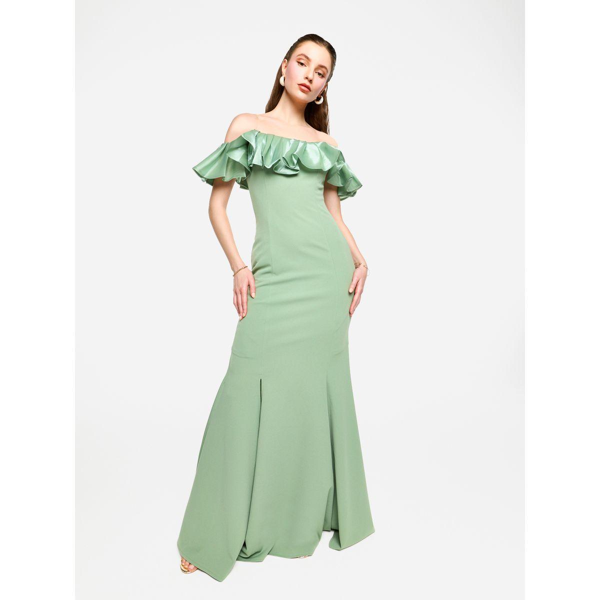 فستان طويل بحافة حورية البحر وأكتاف مكشوفة-women-clothing-dresses-image-3