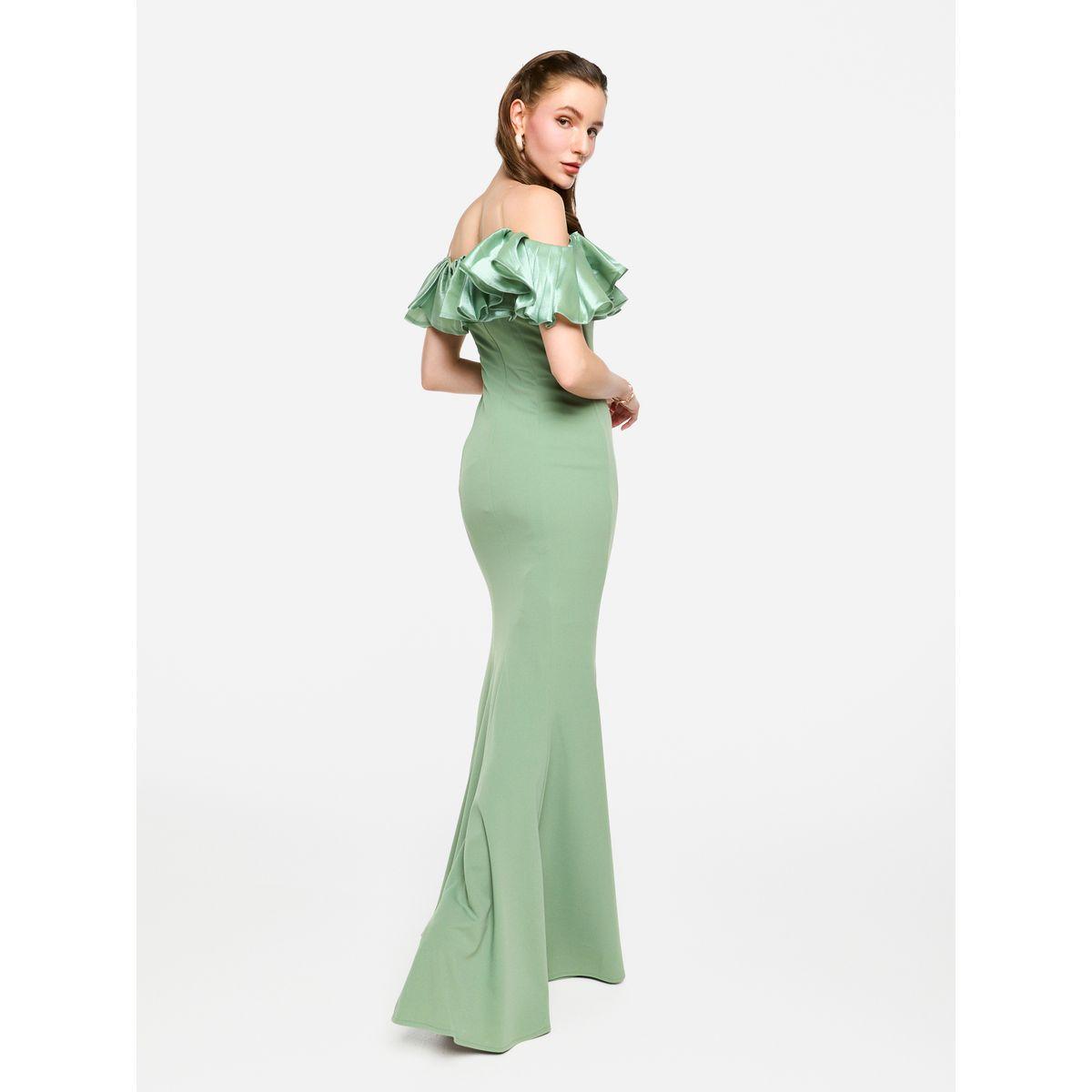 House of Moda Off Shoulder Ruffled Detail Mermaid Hem Maxi Dress-women-clothing-dresses-image-6