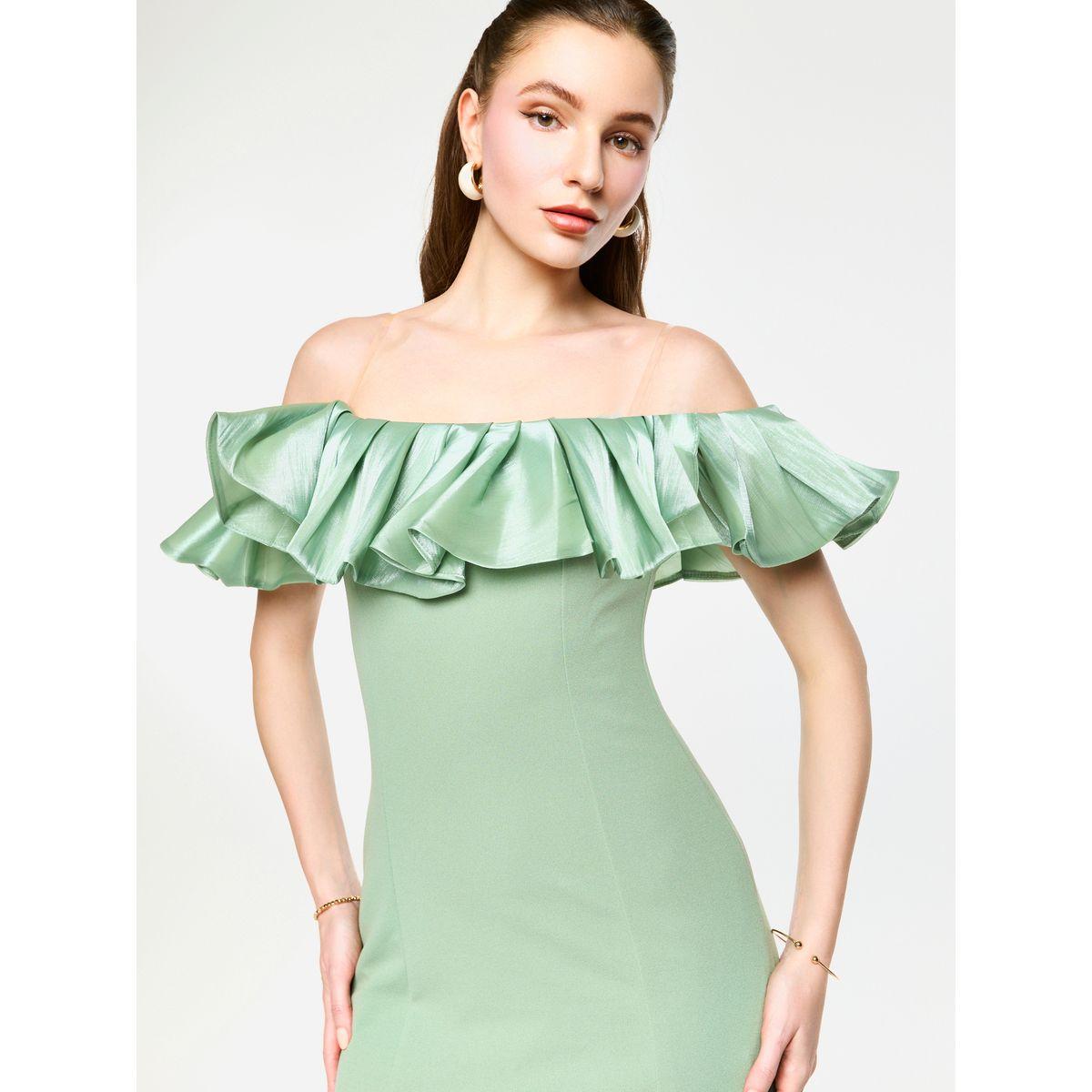 فستان طويل بحافة حورية البحر وأكتاف مكشوفة-women-clothing-dresses-image-8