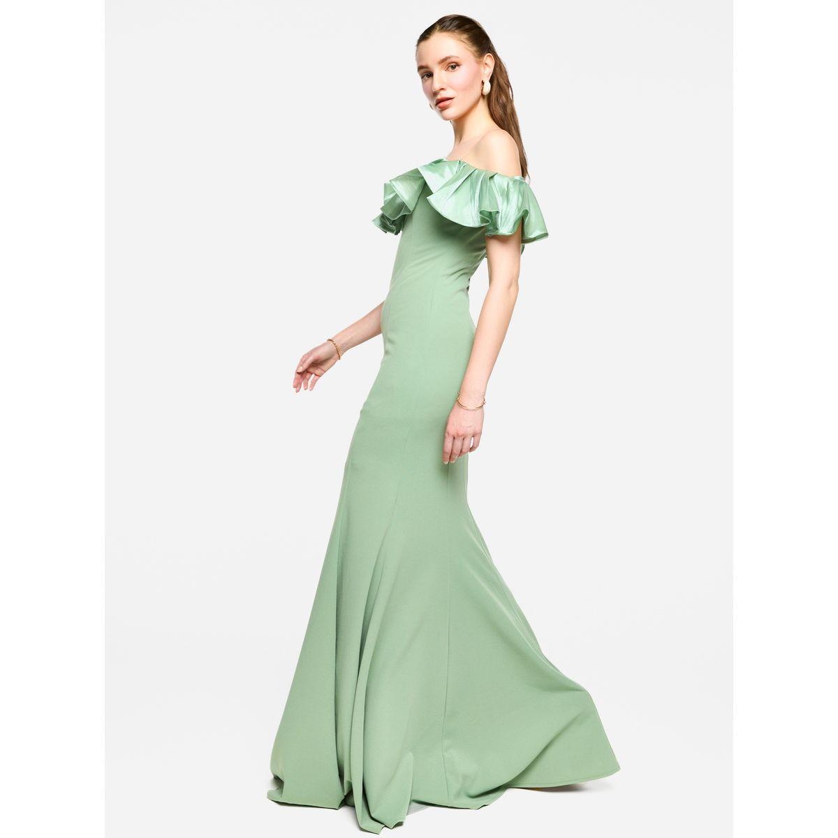 House of Moda Off Shoulder Ruffled Detail Mermaid Hem Maxi Dress-women-clothing-dresses-image-9