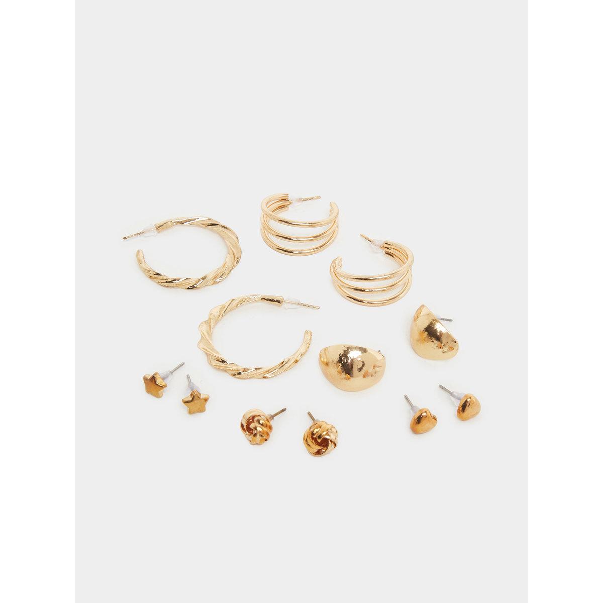 Styli Set of 6 - Hoop and Stud Earrings-women-watchesandjewellery-jewellery-earrings-image-2