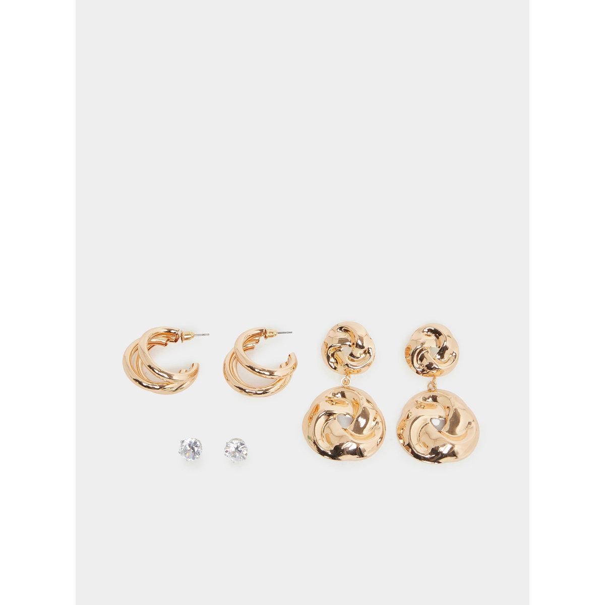 مجموعة من 3 - أقراط متنوعة-women-watchesandjewellery-jewellery-earrings-image-1