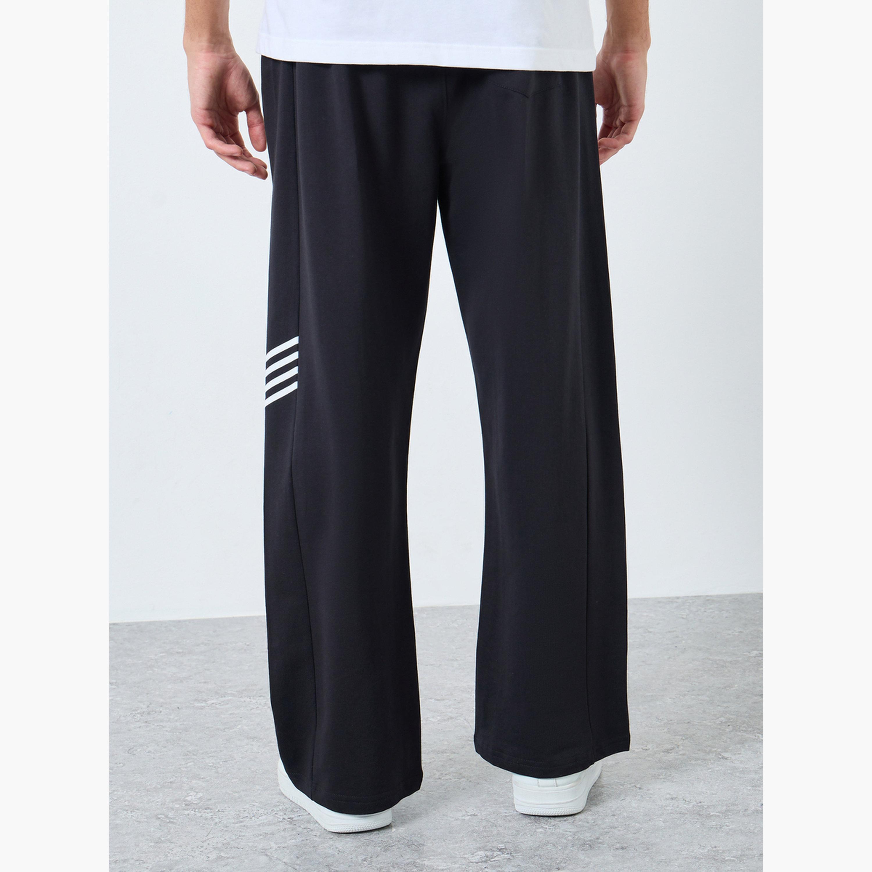 Styli Men Black Striped Oversized Joggers-men-clothing-bottoms-joggers-image-4