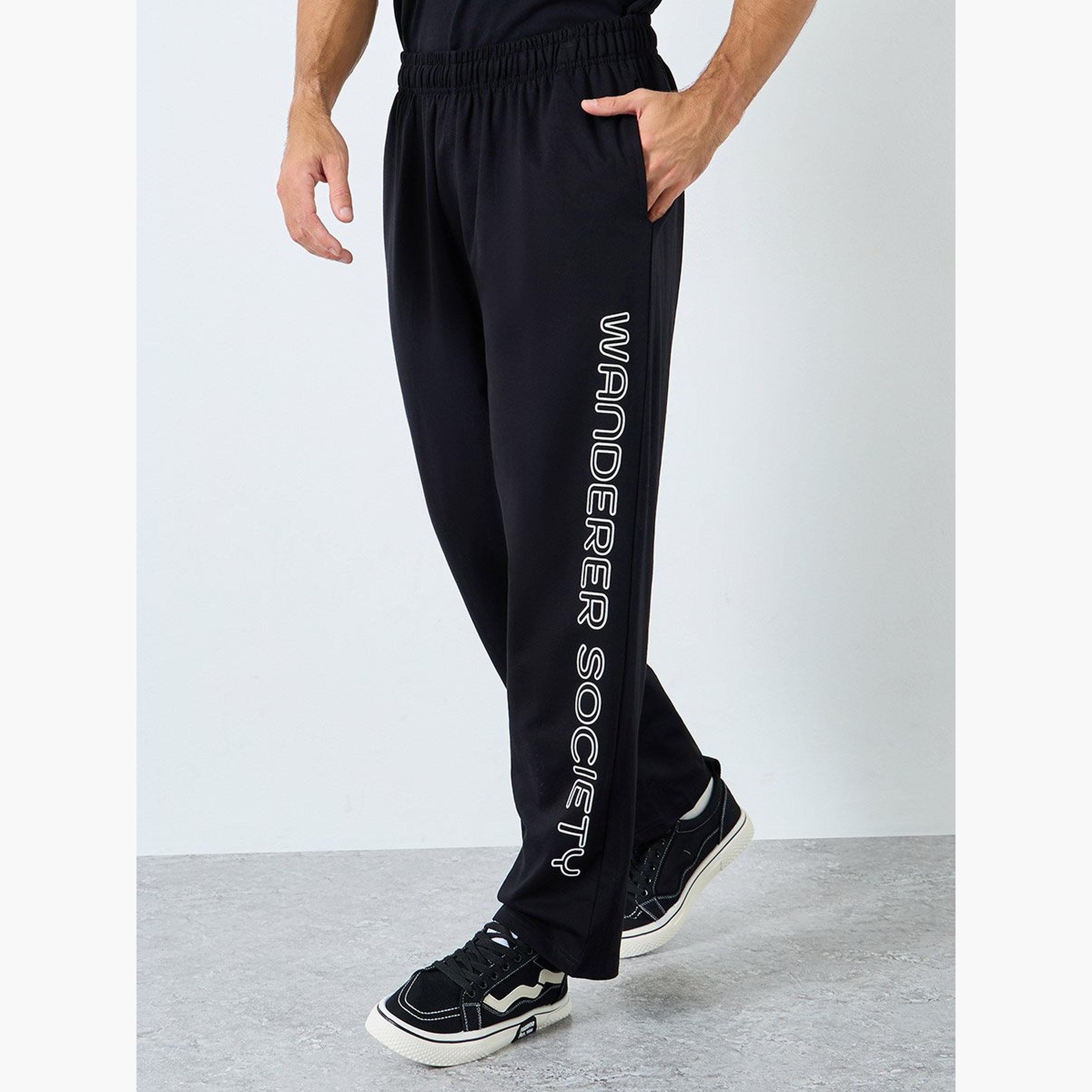 Styli Men Slogan Print Relaxed Fit Terry Joggers-men-clothing-sportswearandactivewear-bottoms-joggers-image-1