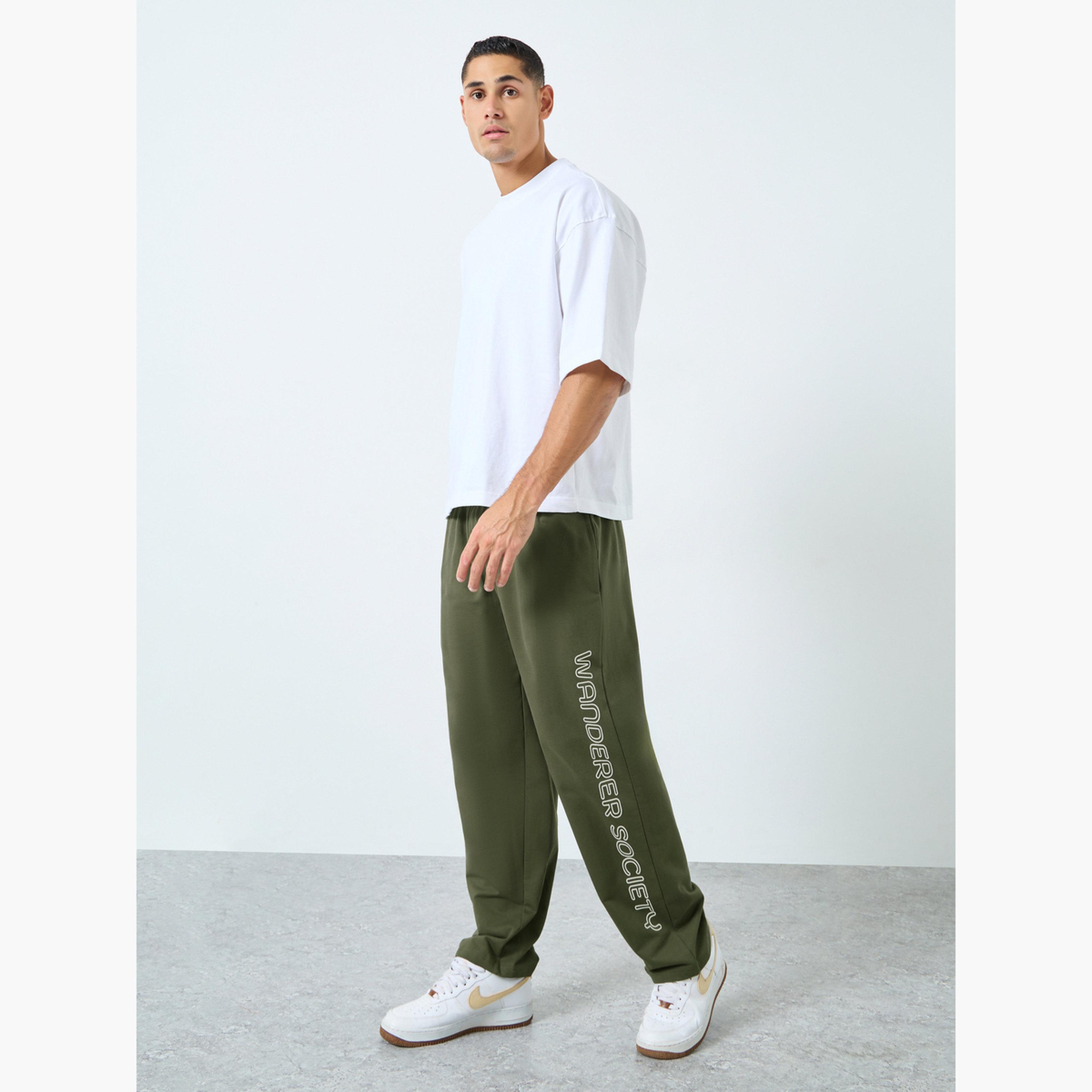 ستايلي - بنطال رياضي رجالي مريح لون أخضر زيتوني-men-clothing-bottoms-joggers-image-2