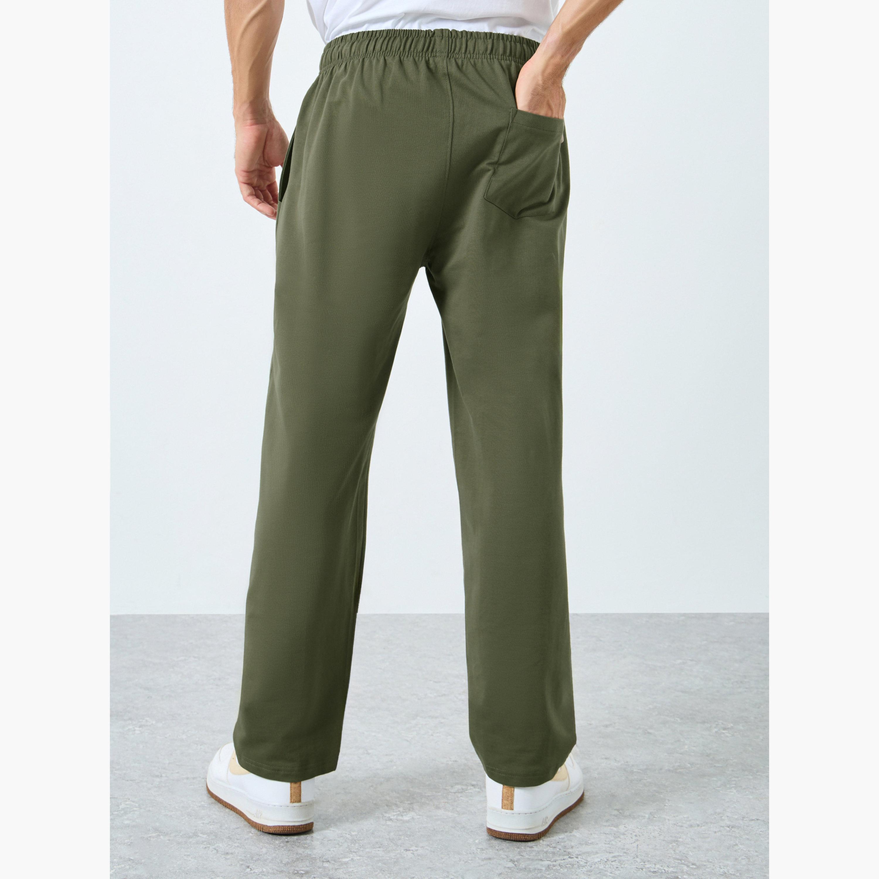 ستايلي - بنطال رياضي رجالي مريح لون أخضر زيتوني-men-clothing-bottoms-joggers-image-3