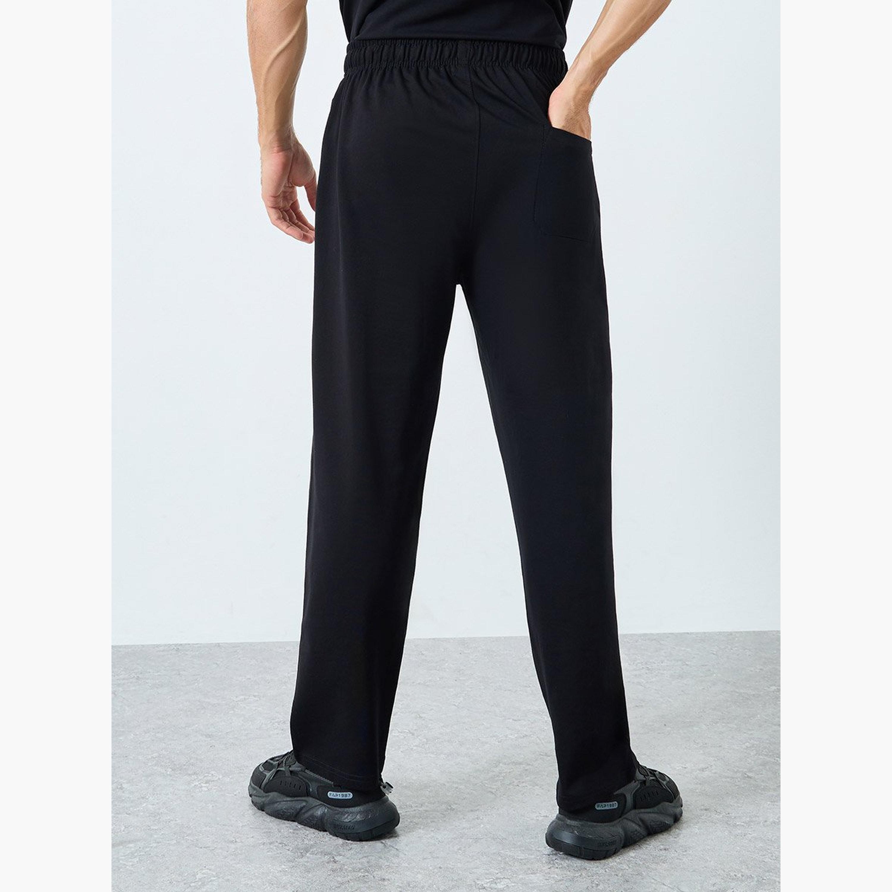 Styli Relaxed Fit Open Hem Joggers with Towel Embroidery-men-clothing-sportswearandactivewear-bottoms-joggers-image-4