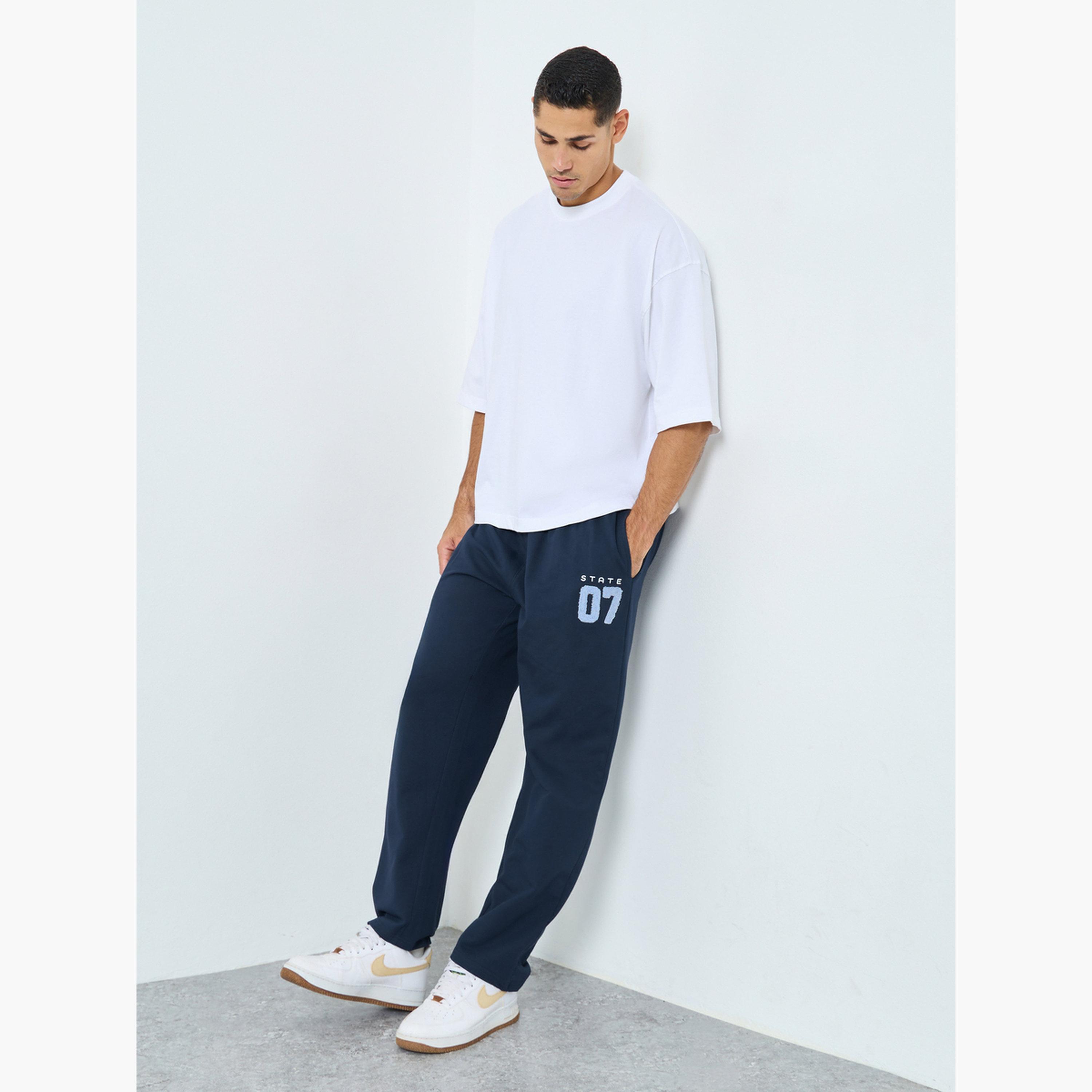 ستايلي - بنطال رياضي رجالي مريح لون أزرق داكن-men-clothing-bottoms-joggers-image-2