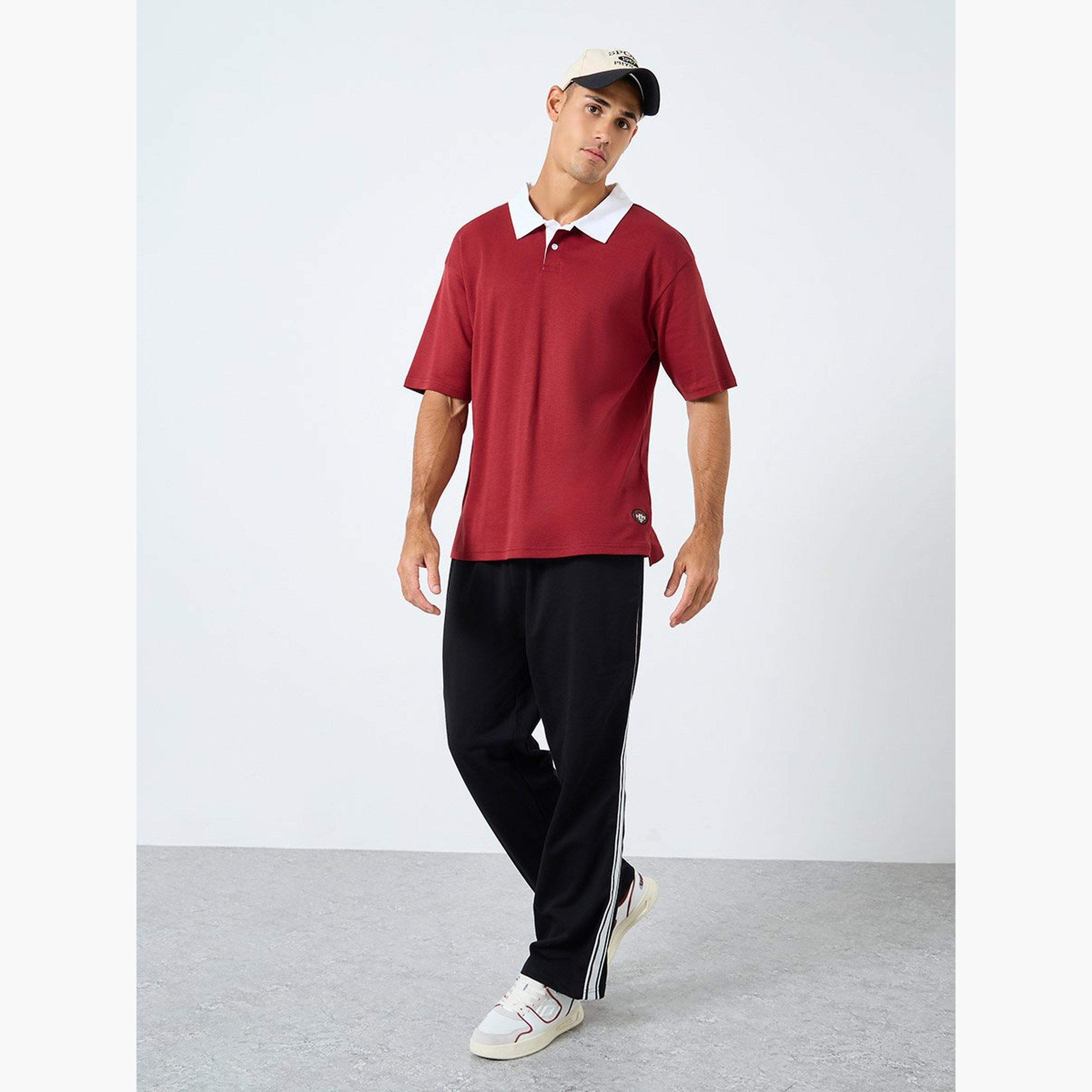 Styli Men Side Tape Detail Oversized Terry Joggers-men-clothing-sportswearandactivewear-bottoms-joggers-image-2