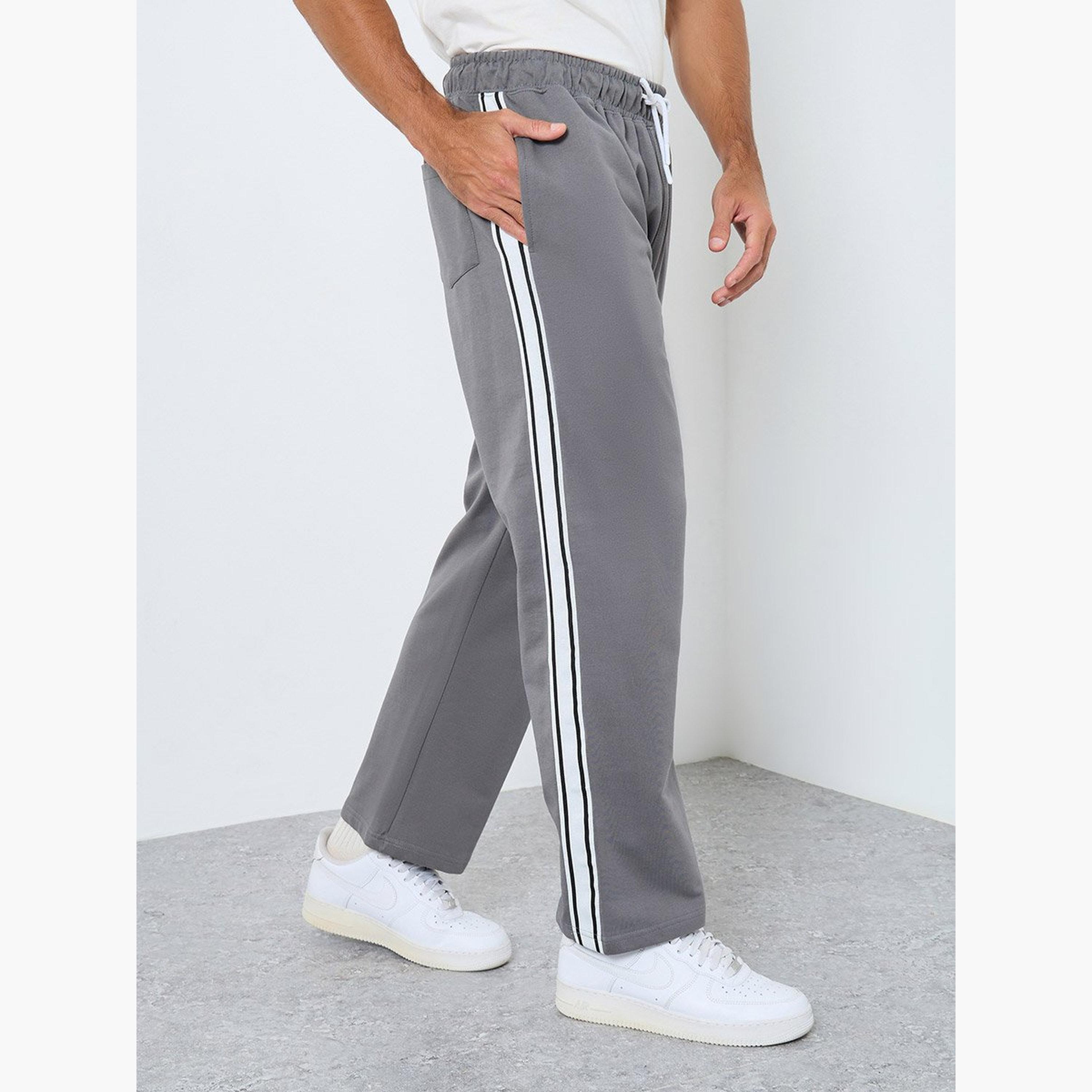 ستايلي - بنطال رياضي للرجال مقاس كبير بشريط جانبي-men-clothing-sportswearandactivewear-bottoms-joggers-image-1