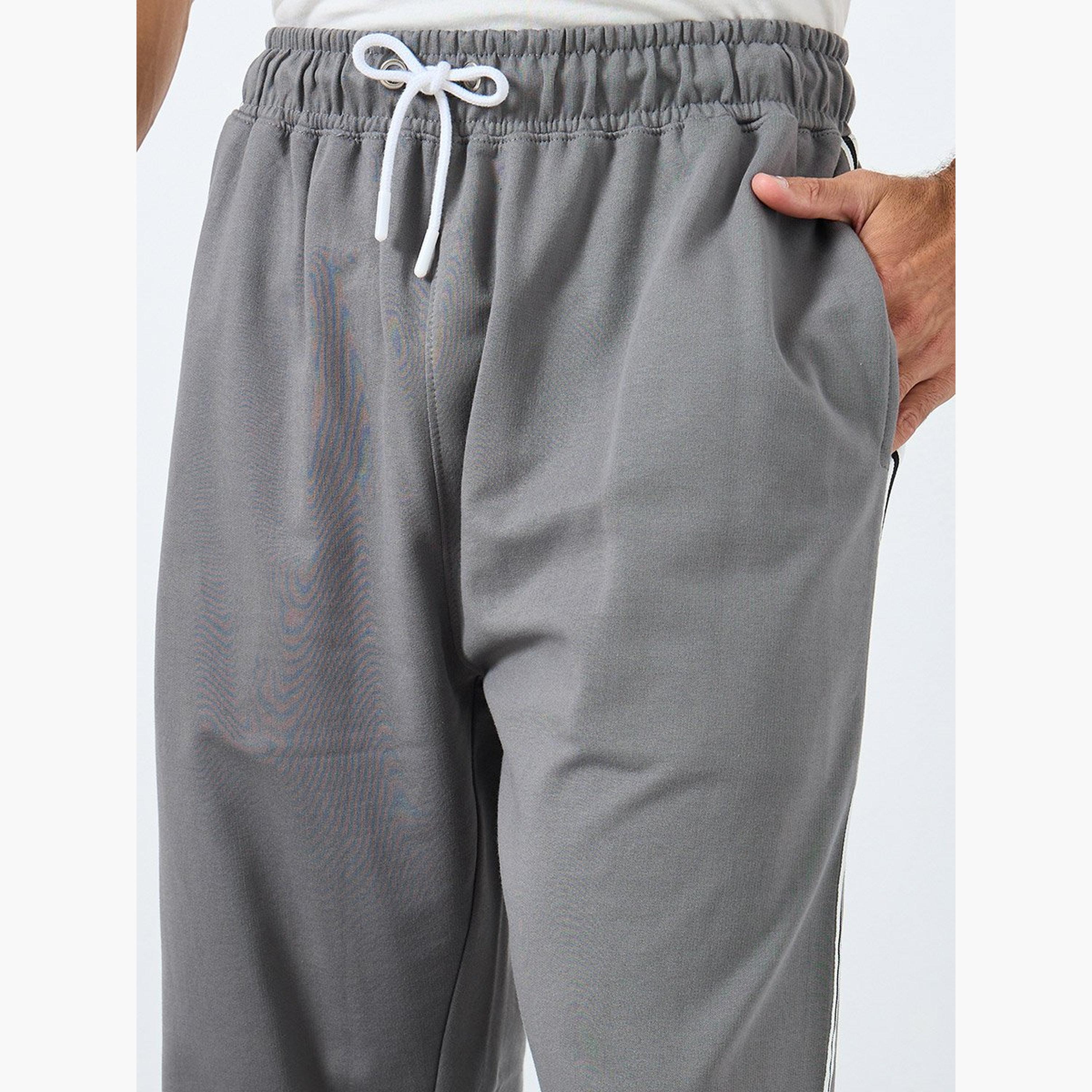 Styli Men Side Tape Detail Oversized Terry Joggers-men-clothing-sportswearandactivewear-bottoms-joggers-image-3