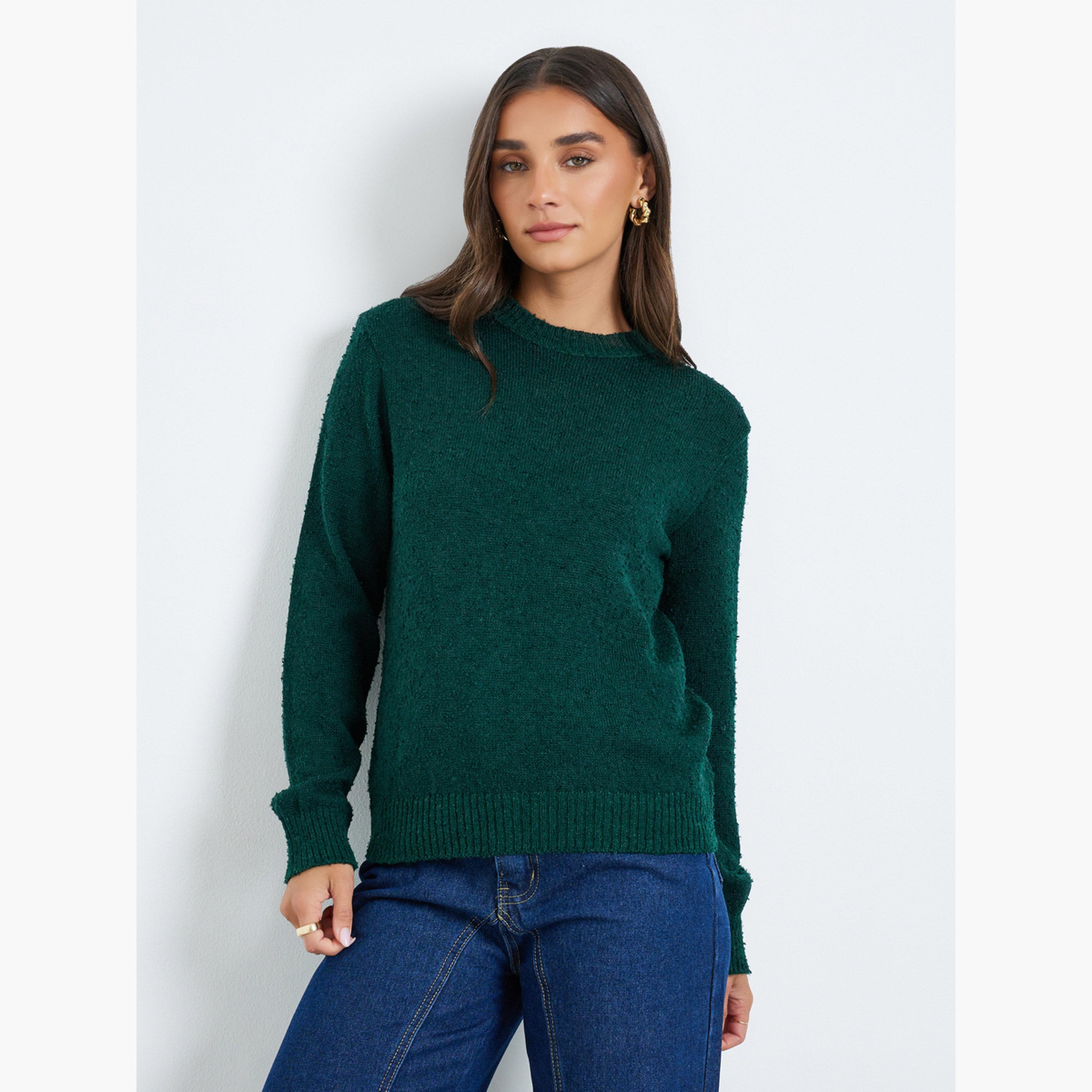سويتر محبوك بتفاصيل بارزة الملمس-women-clothing-cardigansandjumpers-jumpers-image-1