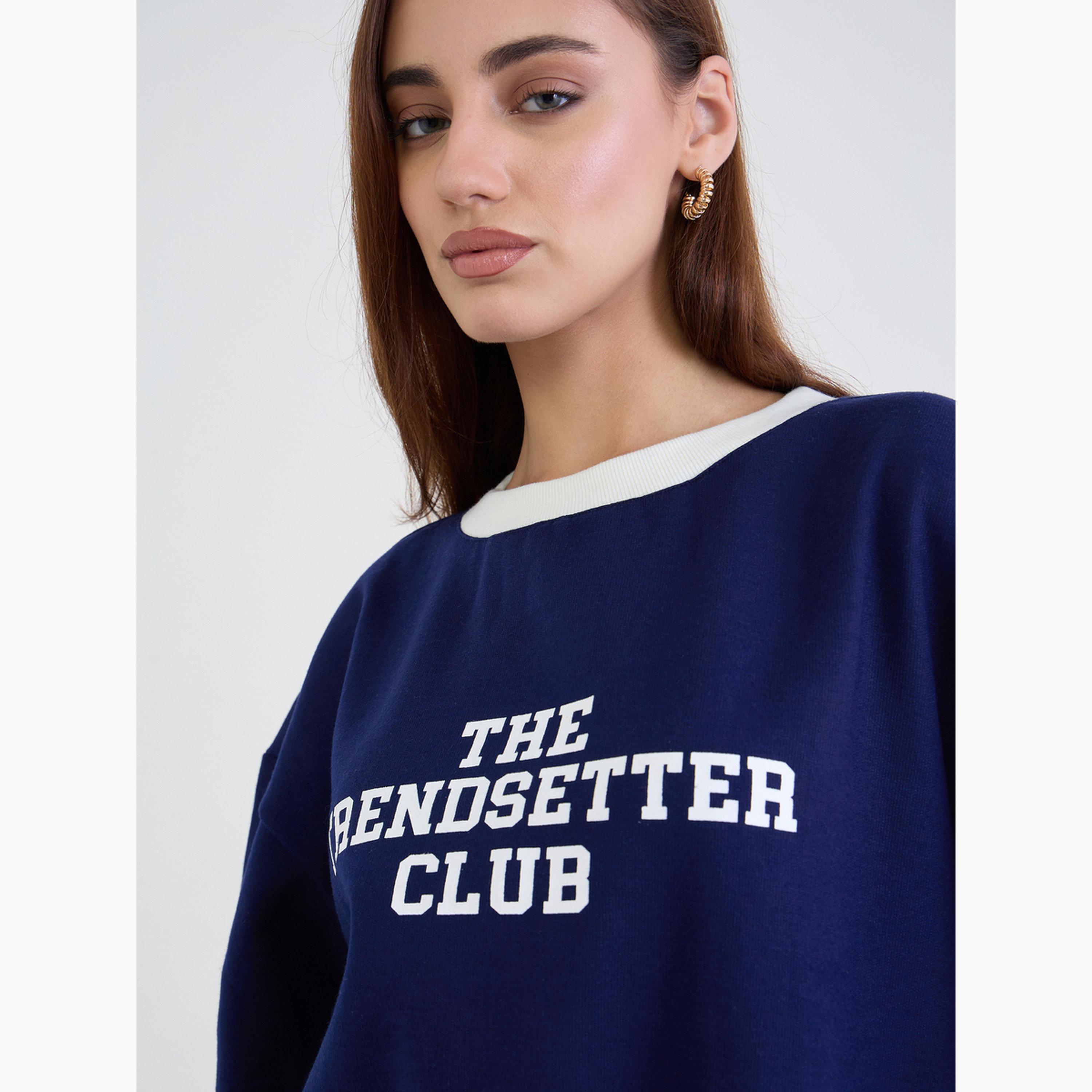 Styli Slogan Printed Round Neck Long Sleeves Women's Sweatshirt-women-clothing-hoodiesandsweatshirts-sweatshirts-image-4