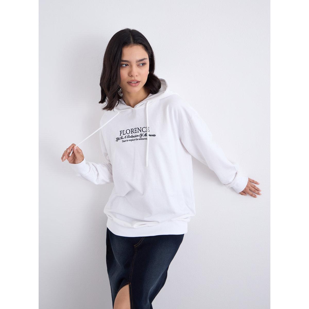 Styli White Embroidered Longline Hoodie-women-winterwear-hoodiesandsweatshirts-hoodies-image-3