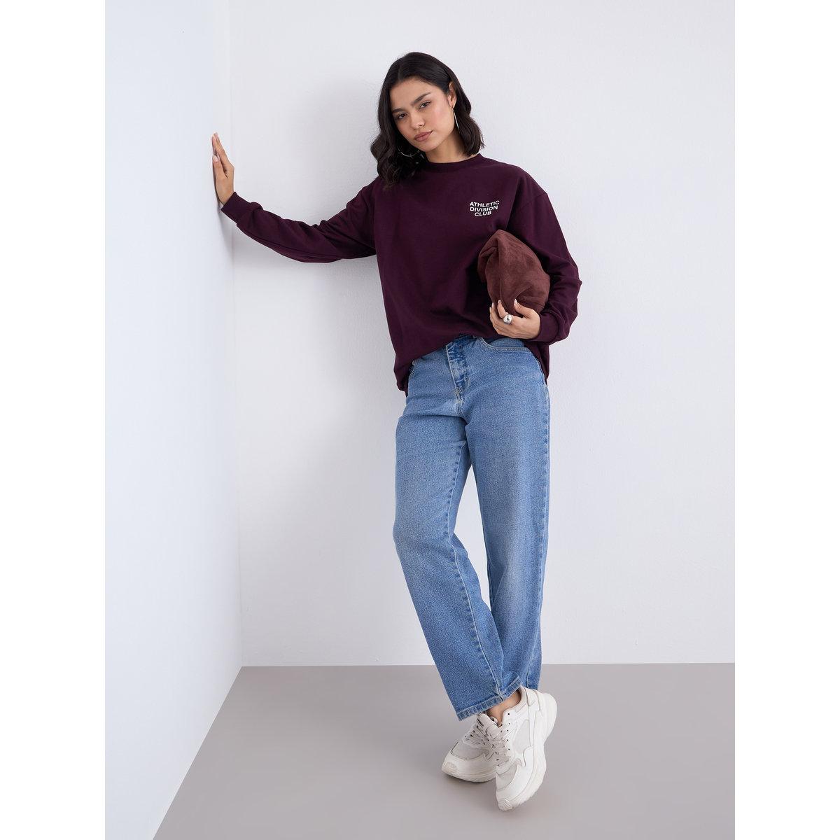 Styli Women Slogan Print Regular Fit Sweatshirt-women-winterwear-hoodiesandsweatshirts-hoodies-image-2