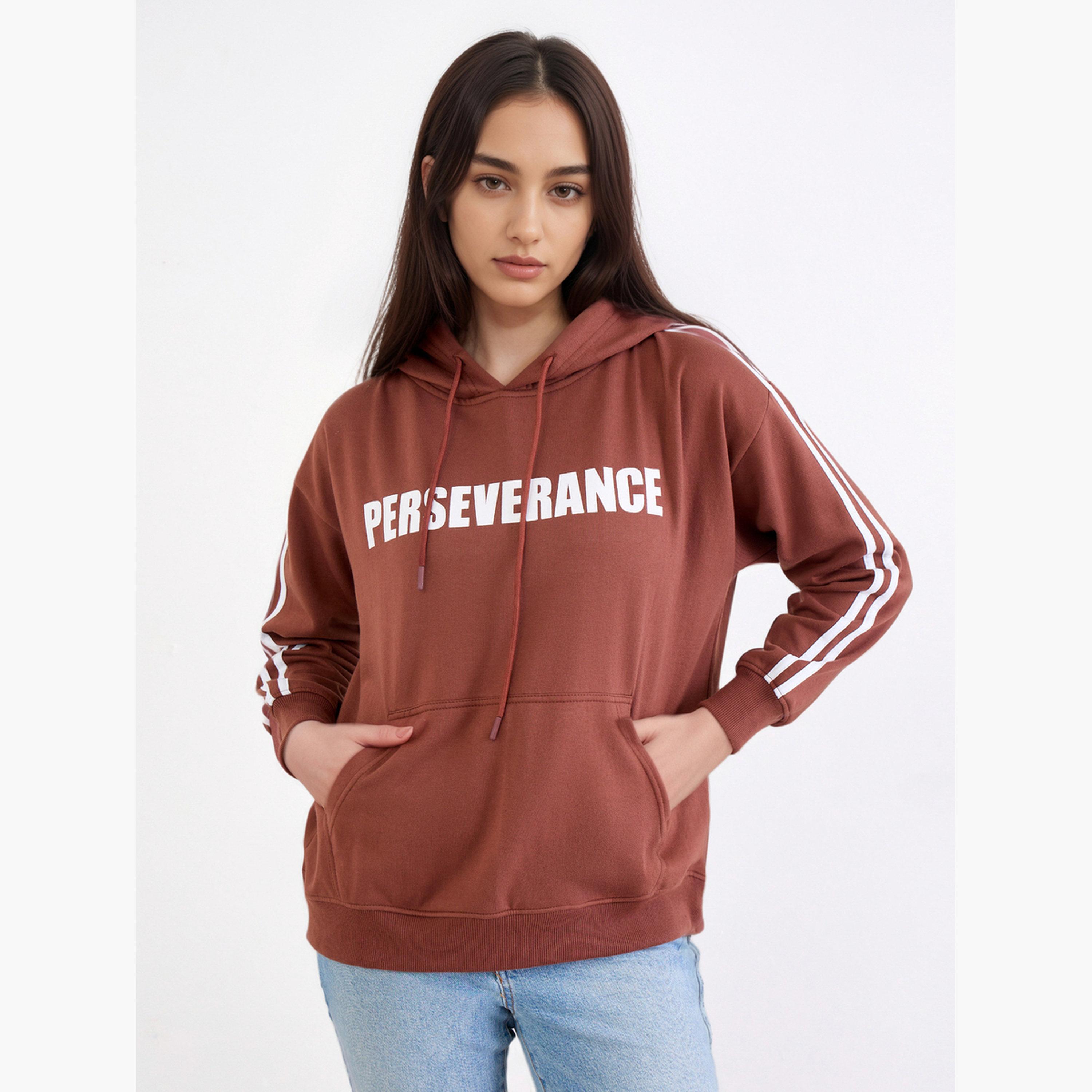 ستايلي - هودي بني بقصّة عادية للنساء -women-clothing-hoodiesandsweatshirts-hoodies-image-1