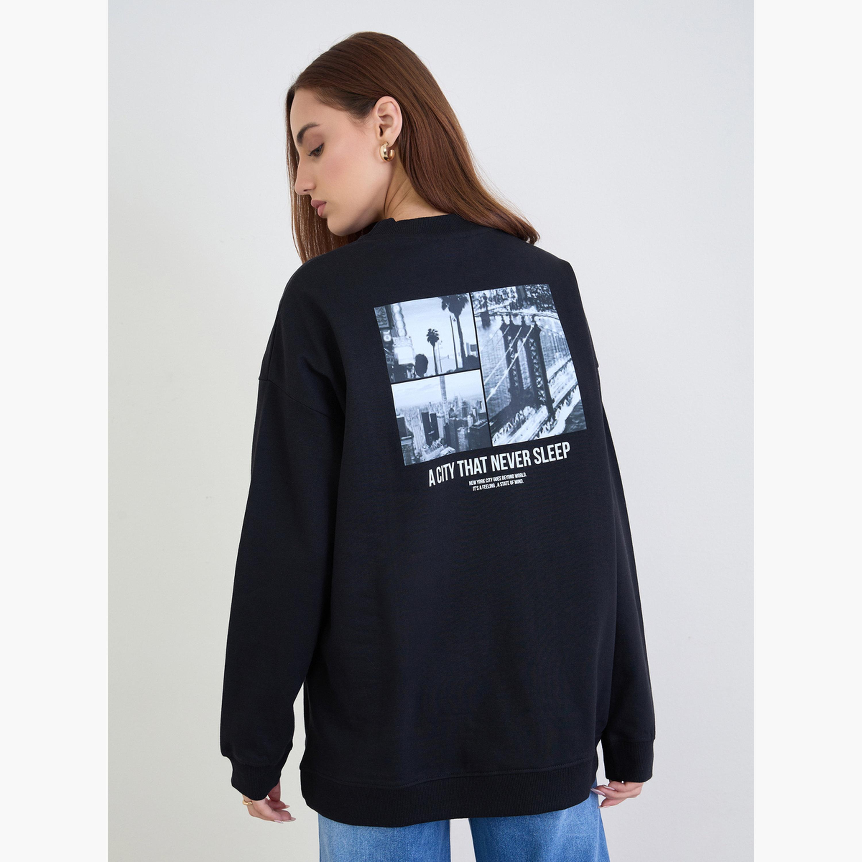Styli New York City Print Round Neck Long Sleeves Women's Sweatshirt-women-clothing-hoodiesandsweatshirts-sweatshirts-image-5