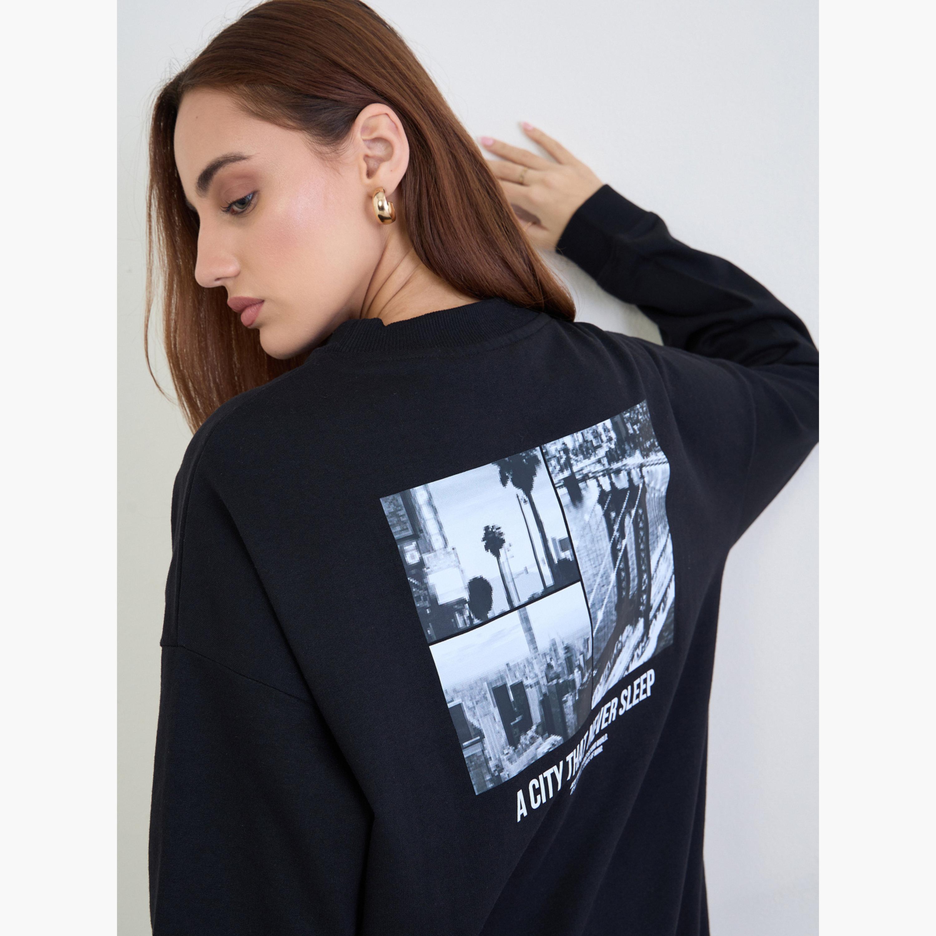 Styli New York City Print Round Neck Long Sleeves Women's Sweatshirt-women-clothing-hoodiesandsweatshirts-sweatshirts-image-6