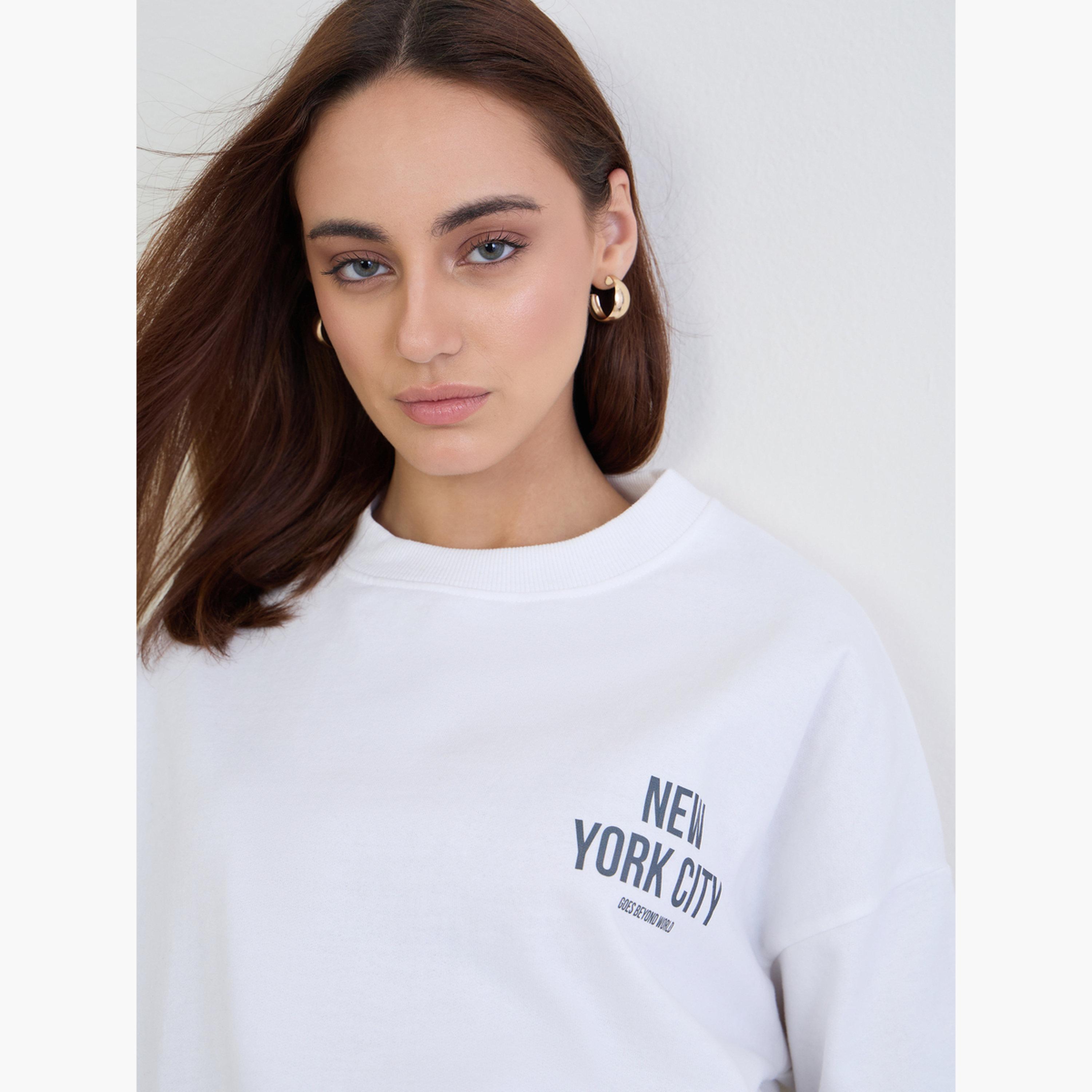 Styli New York City Print Round Neck Long Sleeves Women's Sweatshirt-women-clothing-hoodiesandsweatshirts-sweatshirts-image-4