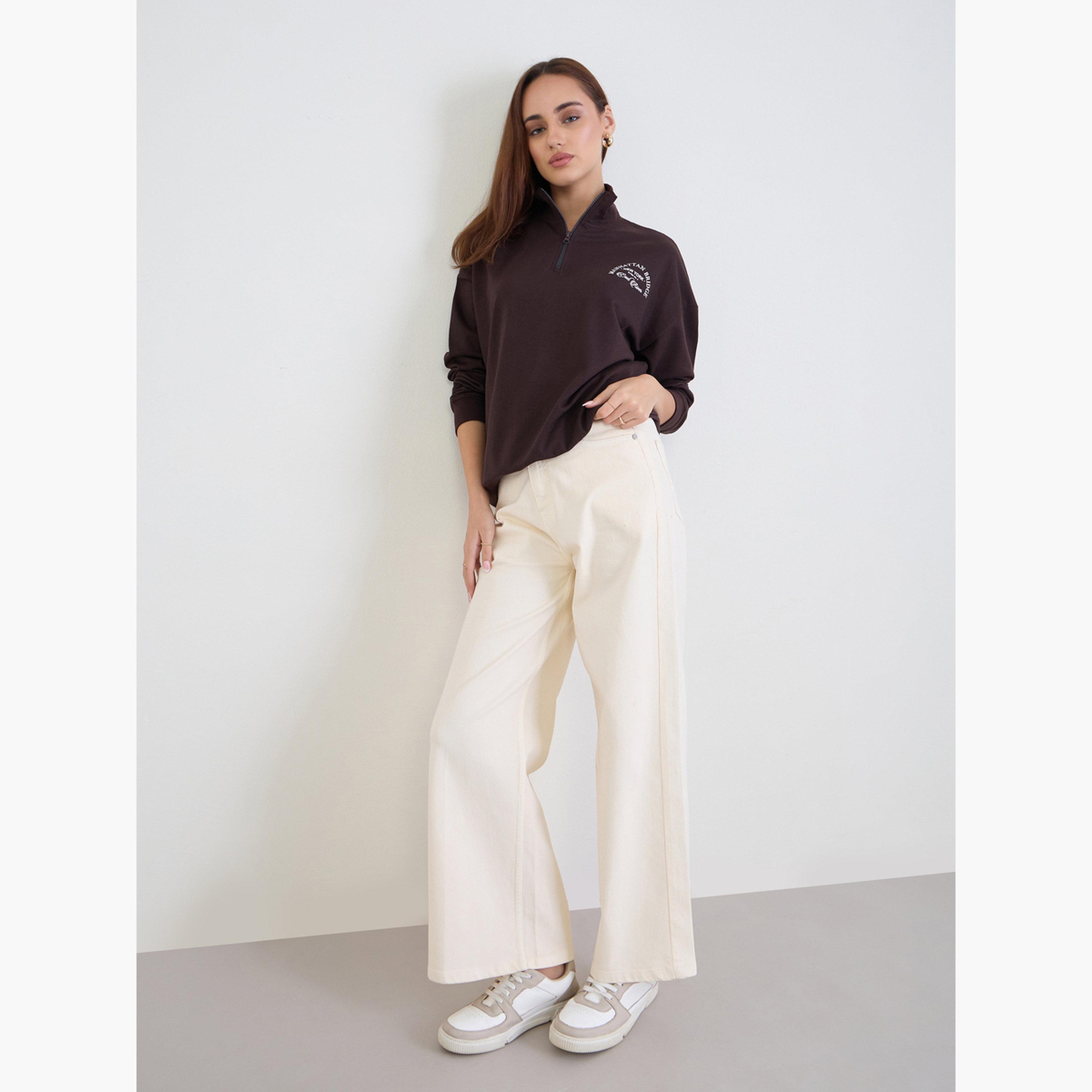 ستايلي - سويت شيرت أسود حجم كبير-women-clothing-hoodiesandsweatshirts-sweatshirts-image-2