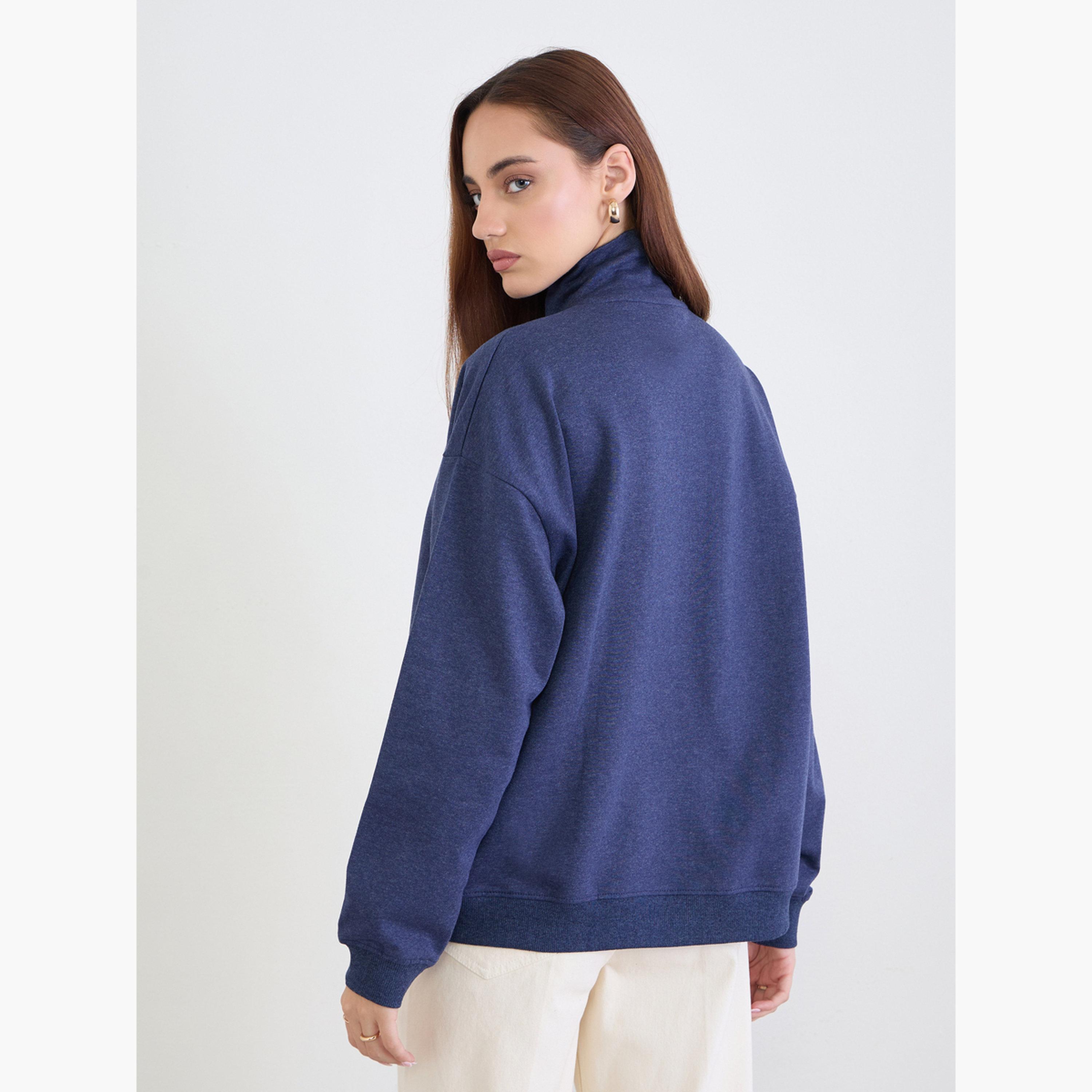 ستايلي - سويت شيرت أزرق غامق حجم كبير-women-clothing-hoodiesandsweatshirts-sweatshirts-image-5