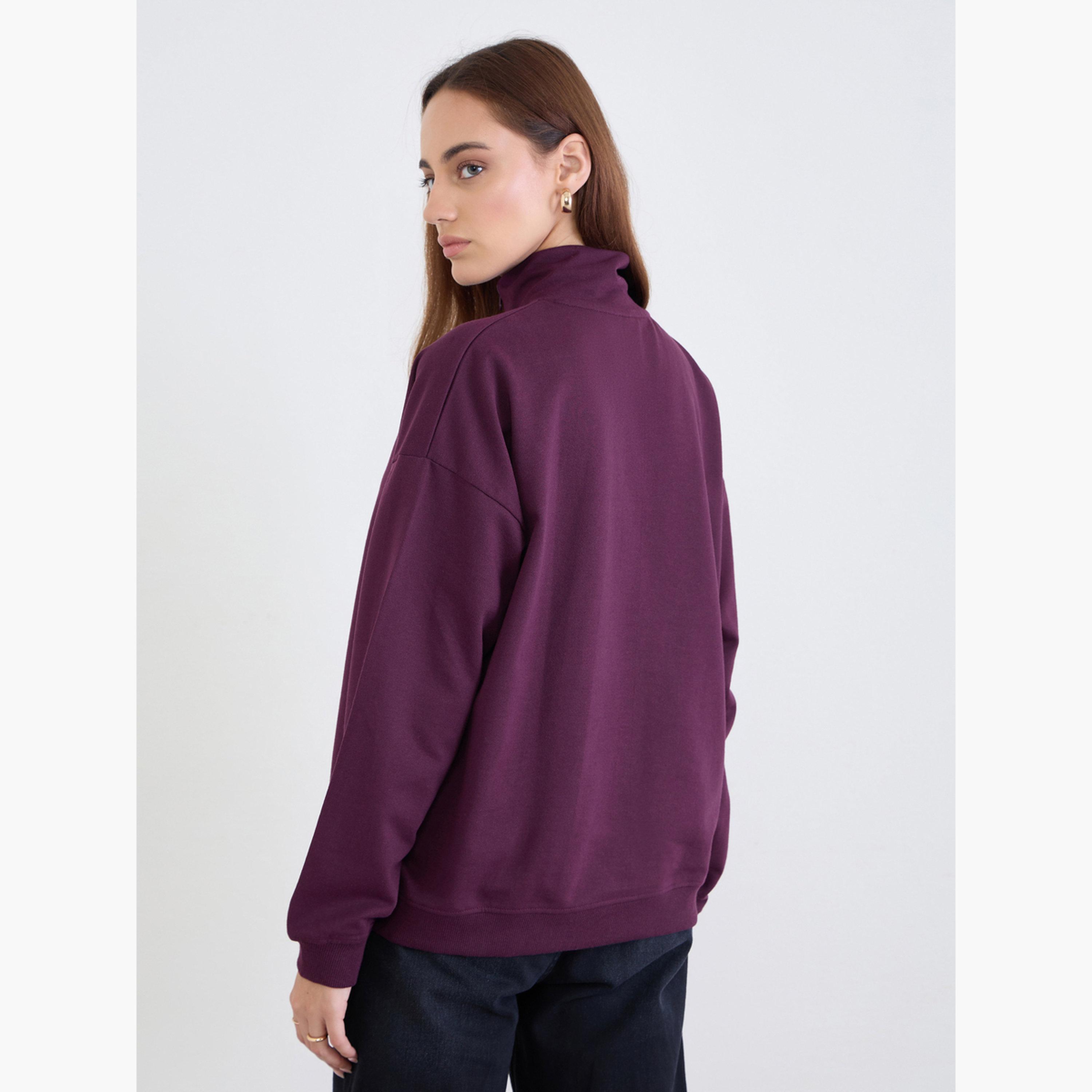 Styli 1892 Brooklyn Print High Neck Long Sleeves Women's Sweatshirt-women-clothing-hoodiesandsweatshirts-sweatshirts-image-5