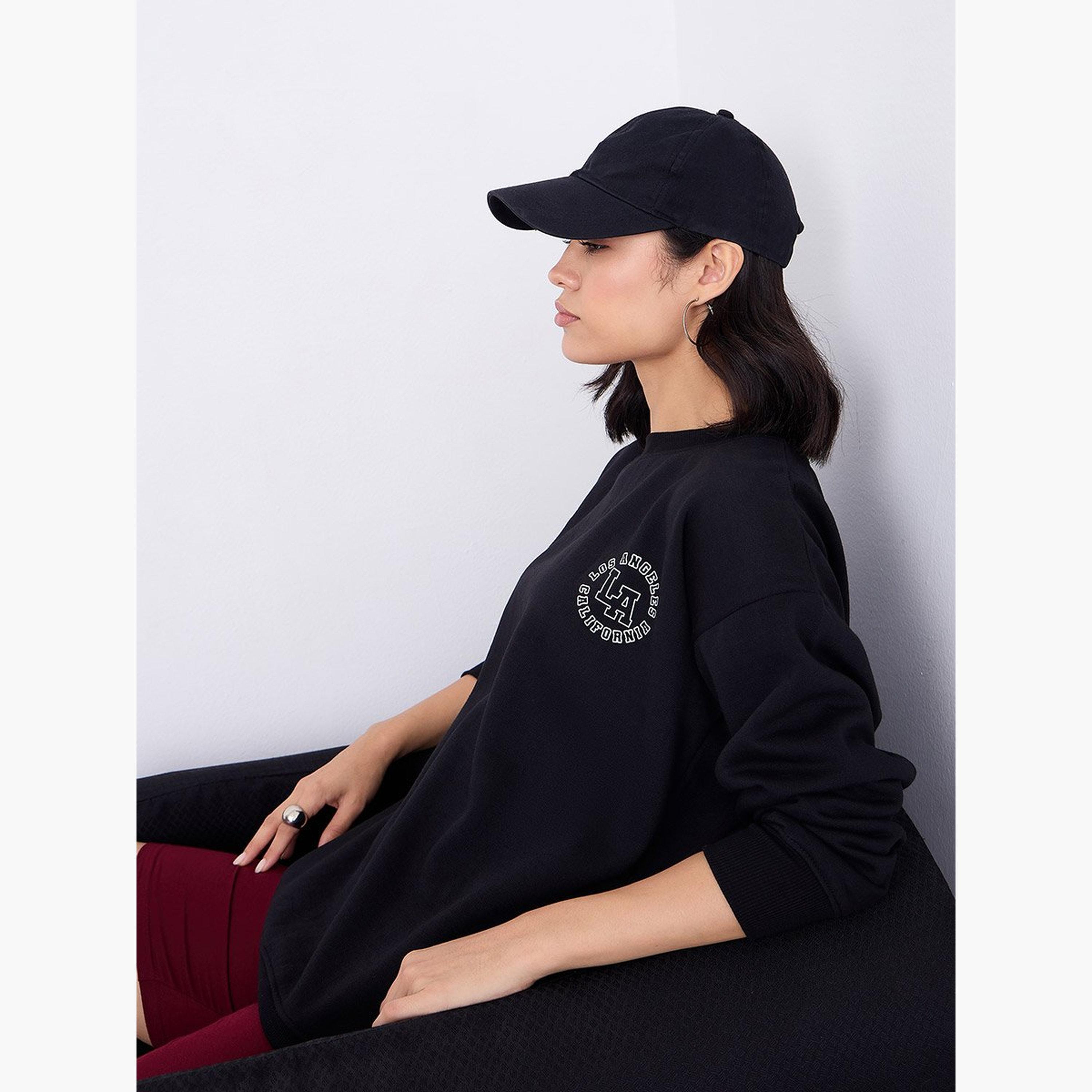 Styli Los Angeles Print Round Neck Long Sleeves Women's Sweatshirt-women-clothing-hoodiesandsweatshirts-sweatshirts-image-2