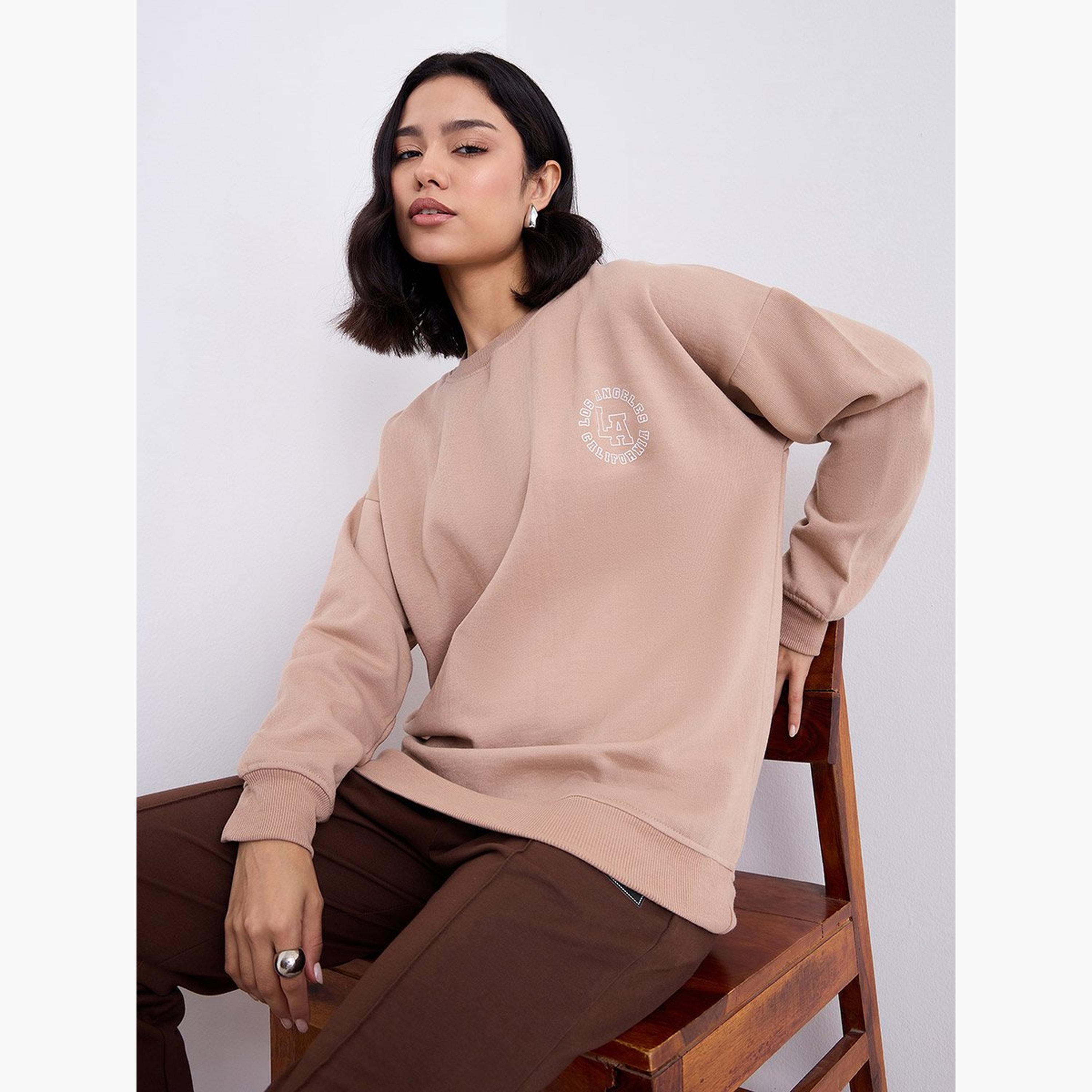 Styli Los Angeles Print Round Neck Long Sleeves Women's Sweatshirt-women-clothing-hoodiesandsweatshirts-sweatshirts-image-2