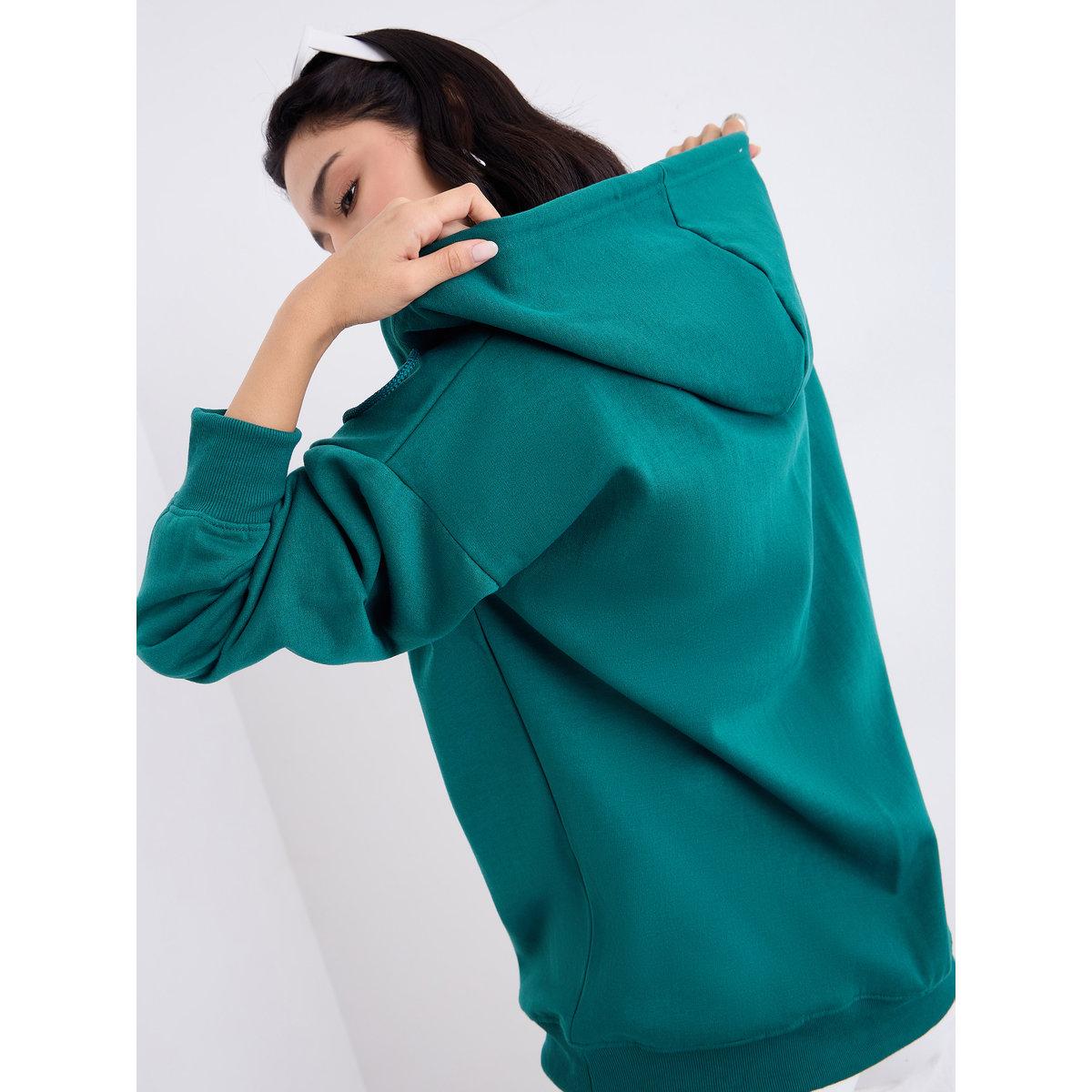 Styli Oversized Longline Zip Through Slogan Hoodie-women-winterwear-hoodiesandsweatshirts-hoodies-image-1