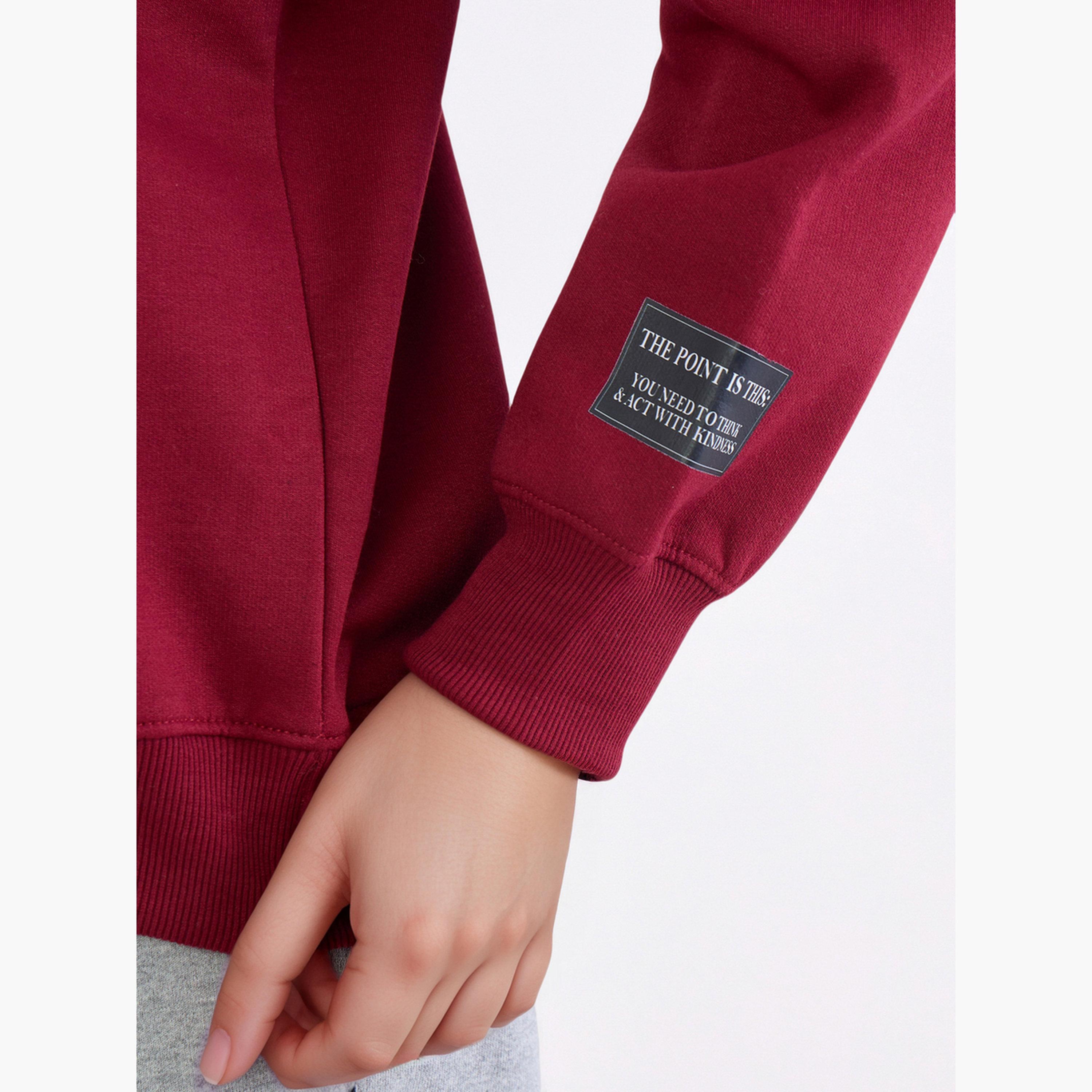 ستايلي - سويت شيرت برغندي تصميم واسع للنساء -women-winterwear-hoodiesandsweatshirts-sweatshirts-image-6