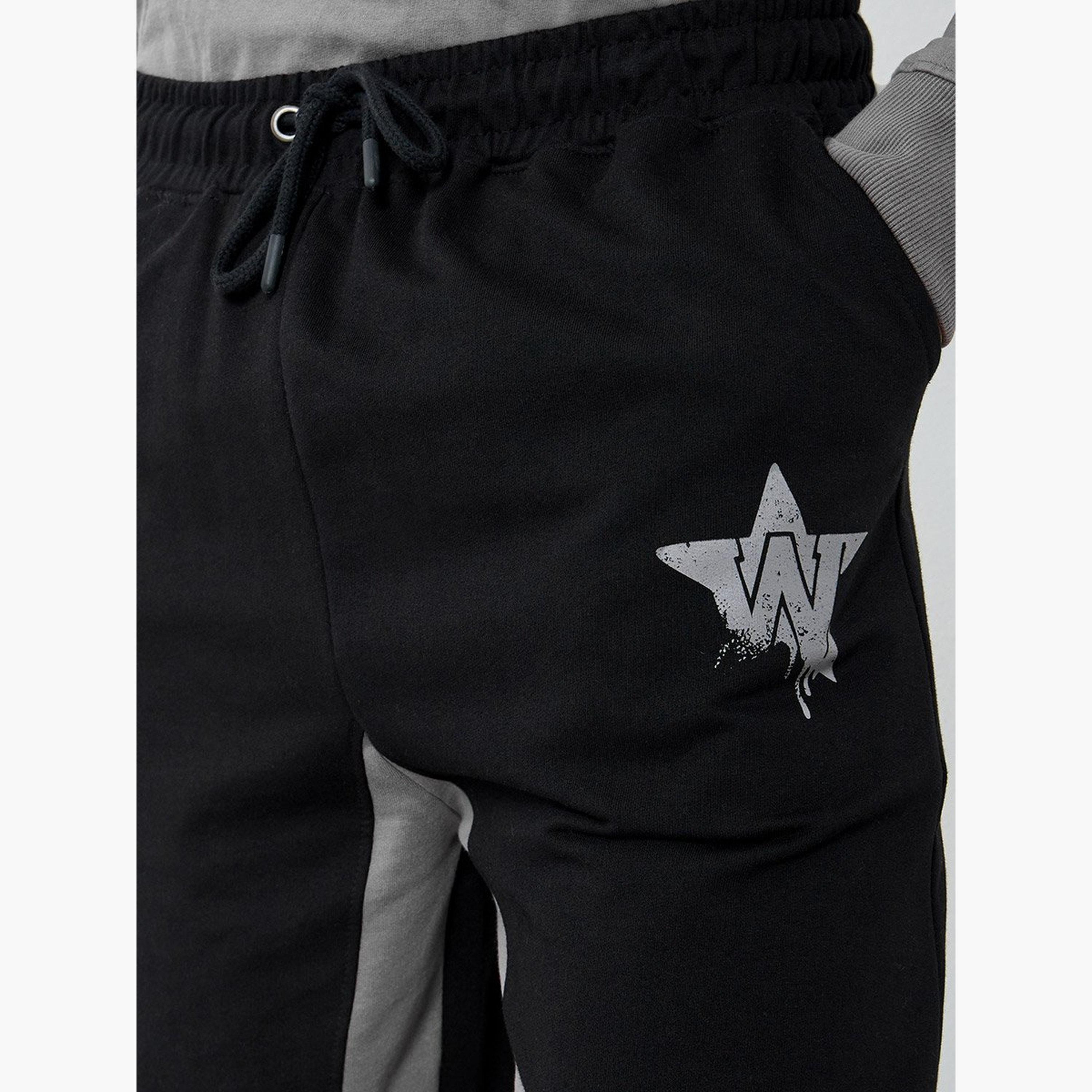 Styli Men Oversized Terry Joggers with Contrast Inseam-men-clothing-bottoms-joggers-image-3