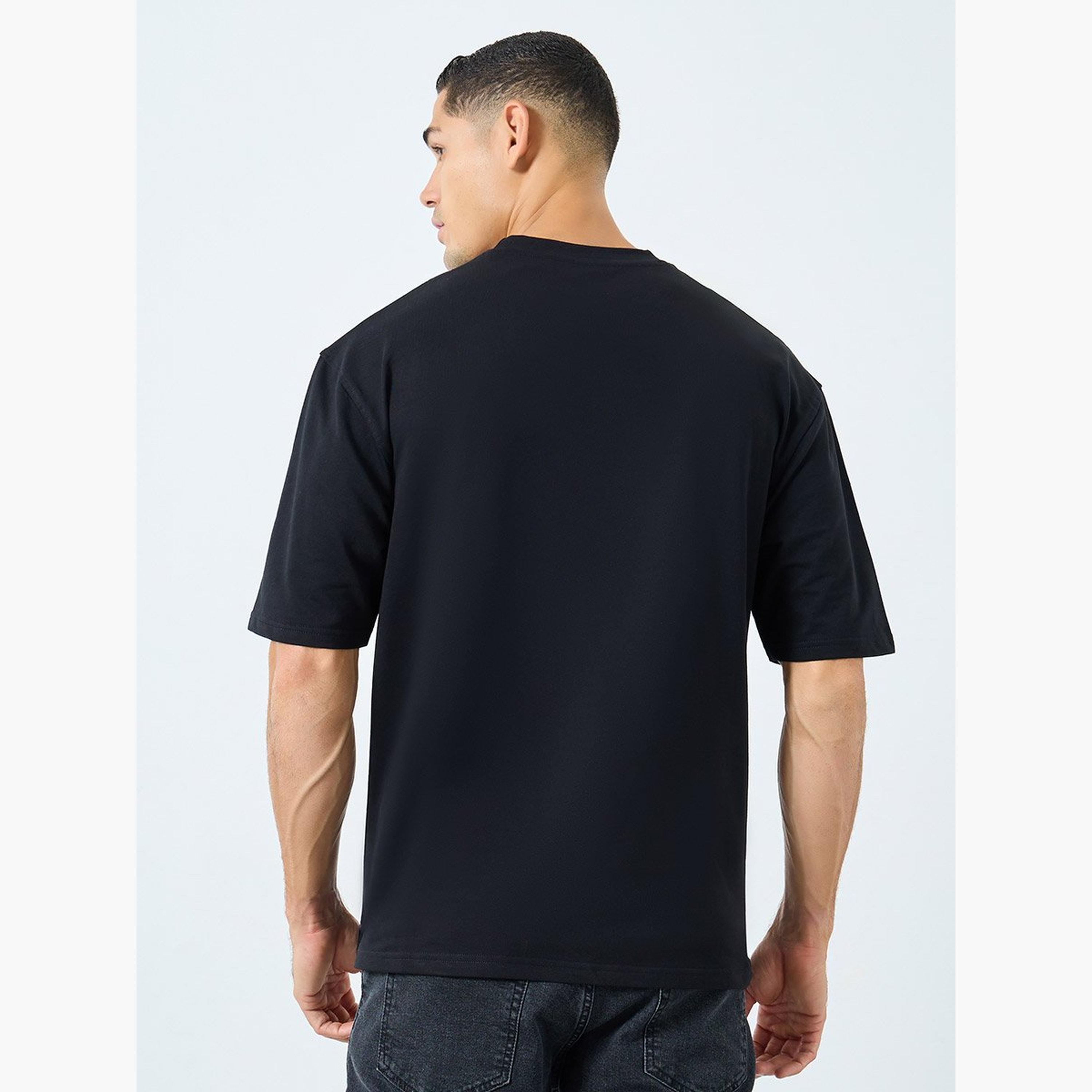 Styli Oversized Terry T-Shirt with Front Embossed Print-men-clothing-tshirtsandpolos-tshirts-image-4