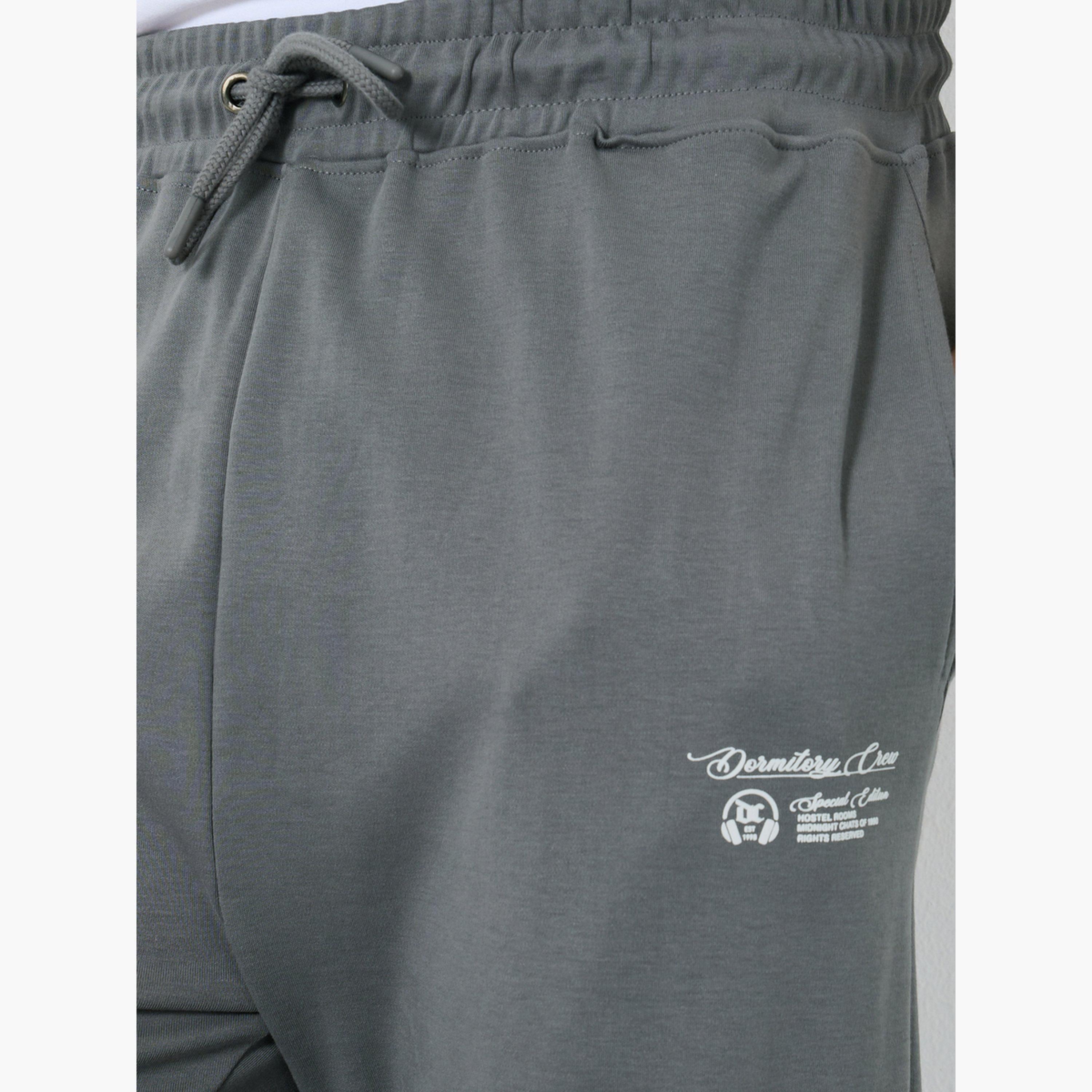 Styli Men Grey Plain Oversized Joggers-men-clothing-bottoms-joggers-image-3