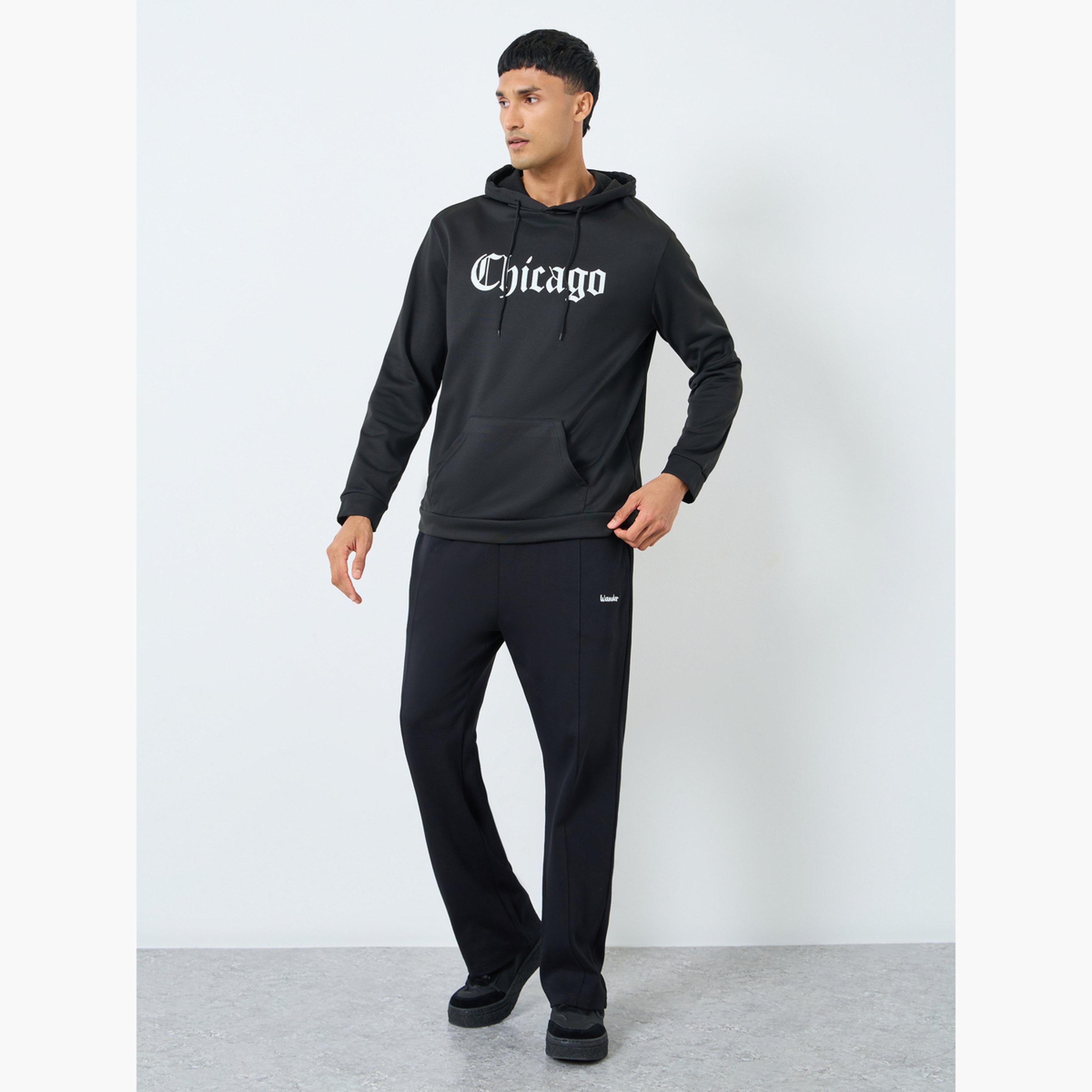 Styli Men Black Embroidered Oversized Joggers-men-clothing-bottoms-joggers-image-2