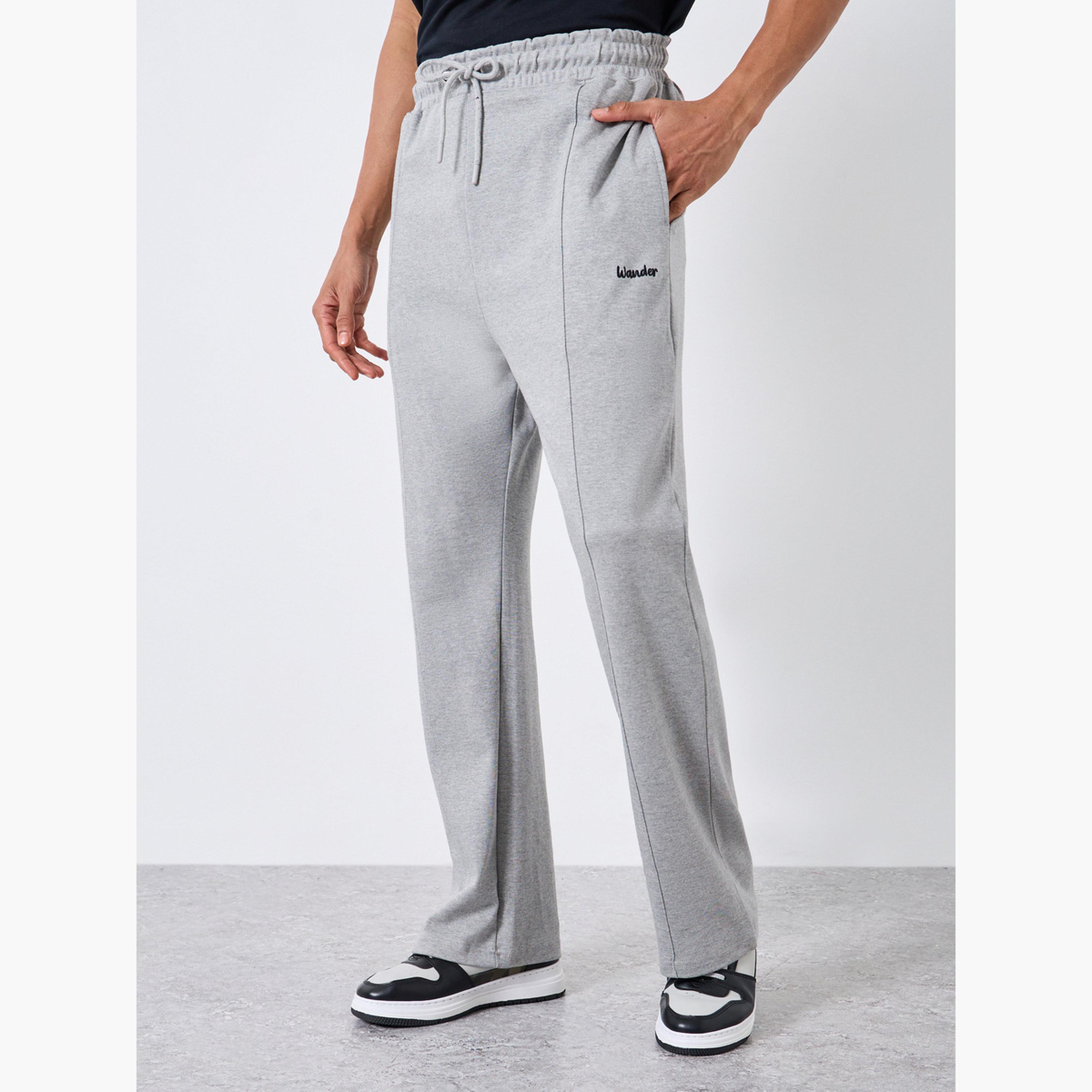 Styli Men Grey Embroidered Relaxed Joggers-men-clothing-bottoms-joggers-image-1