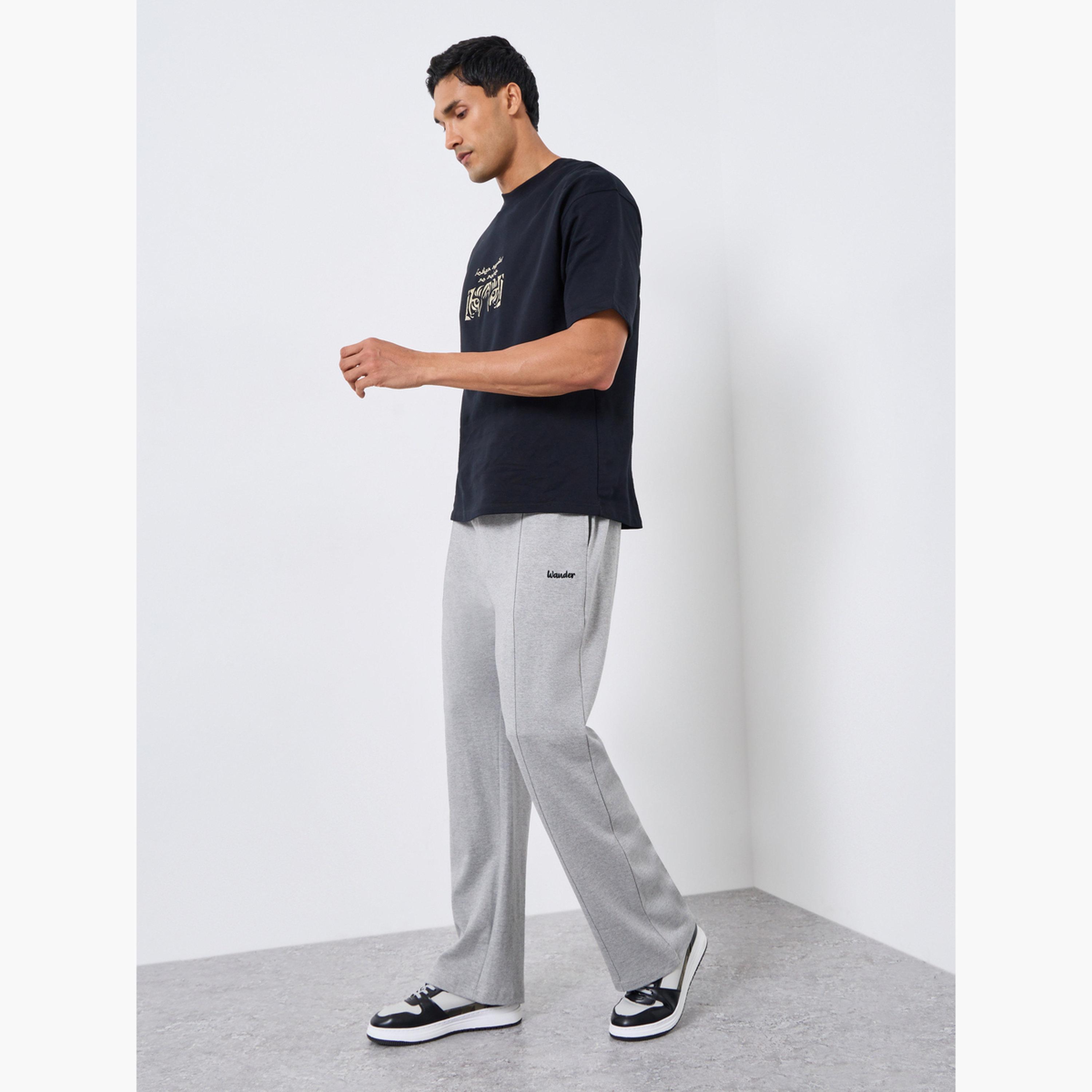 Styli Men Grey Embroidered Relaxed Joggers-men-clothing-bottoms-joggers-image-2