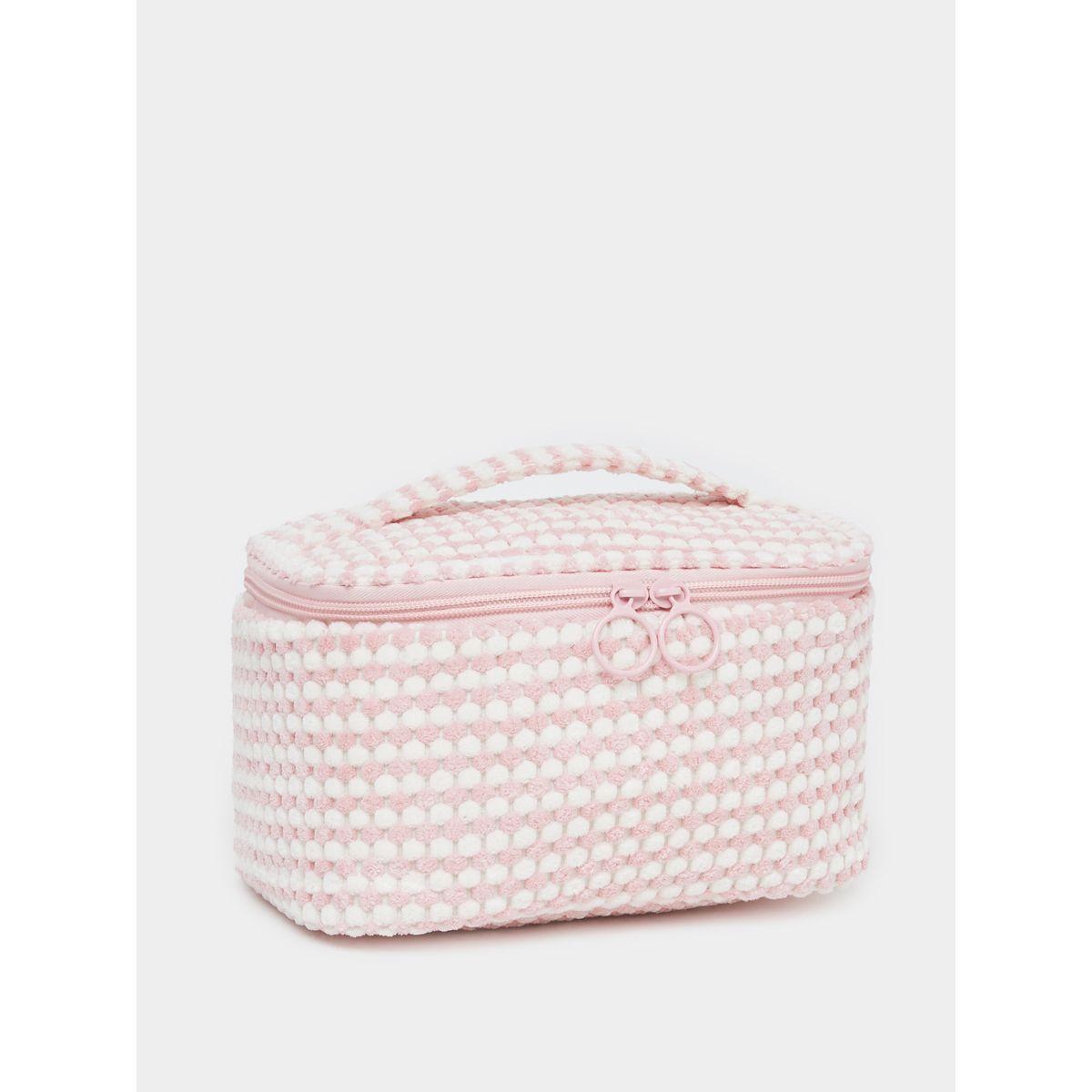 Styli Women Pink Textured Washbag-women-bagsandwallets-handbags-image-1