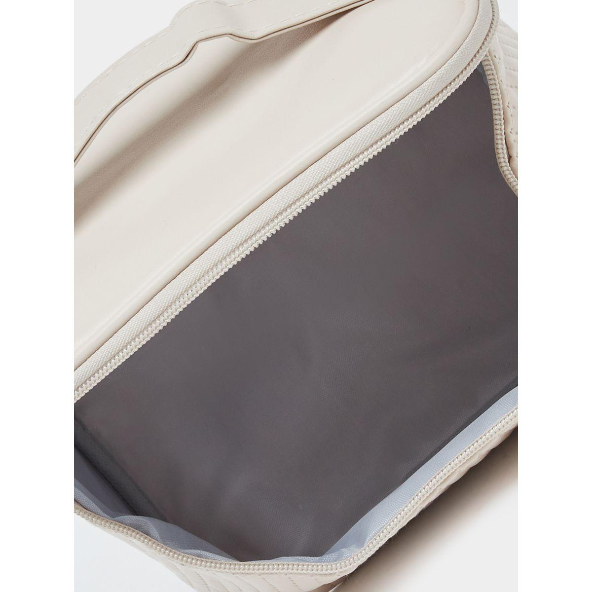 Styli Women Beige Quilted Washbag-women-bagsandwallets-handbags-image-4