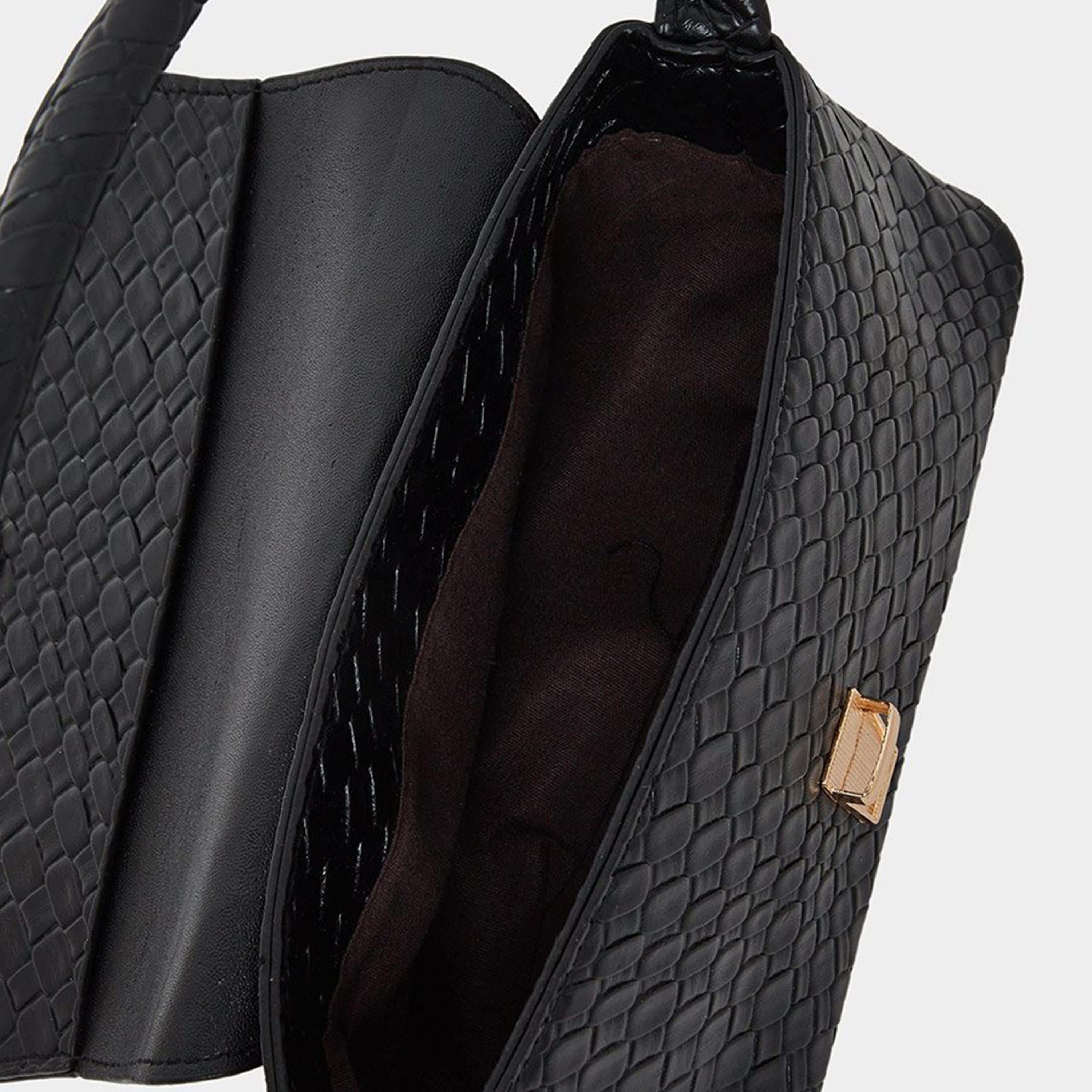 Styli Textured Golden Push Lock Shoulder Bag-women-bagsandwallets-handbags-image-4