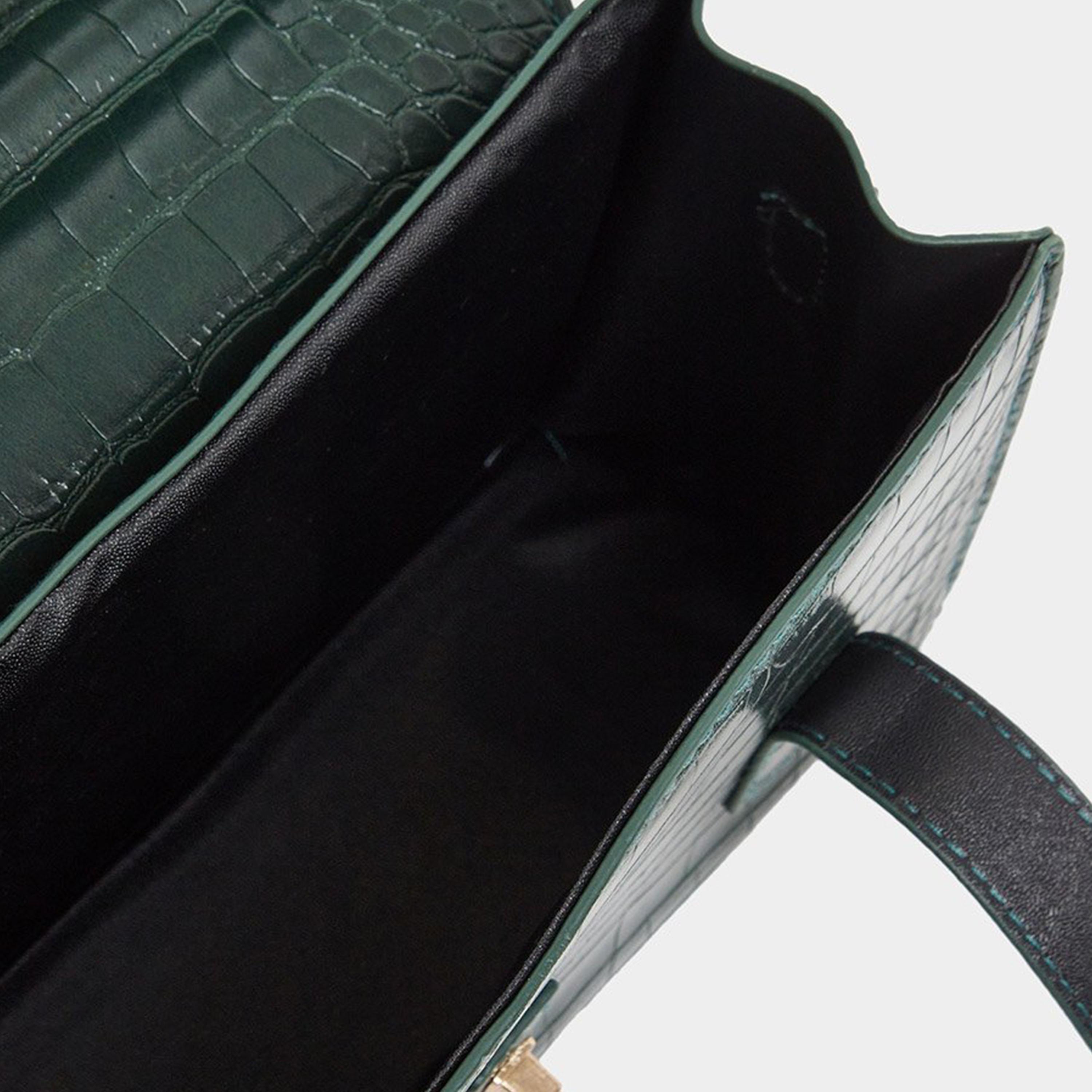 ستايلي - شنطة يد بقفل ذهبي من جلد التمساح-women-bagsandwallets-handbags-image-4