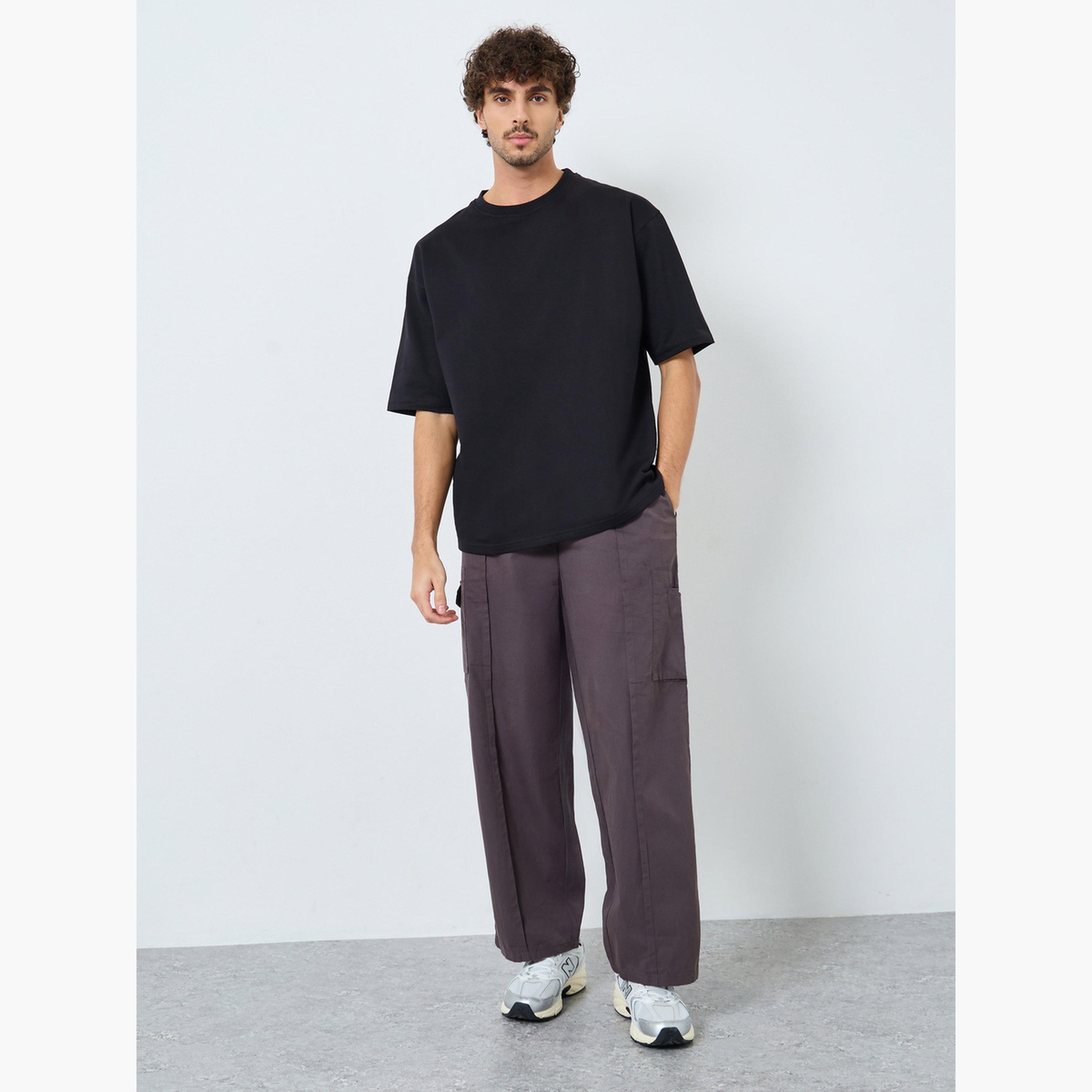 Styli Men Black Graphic Print Oversized T-Shirt-men-clothing-tshirtsandpolos-tshirts-image-2