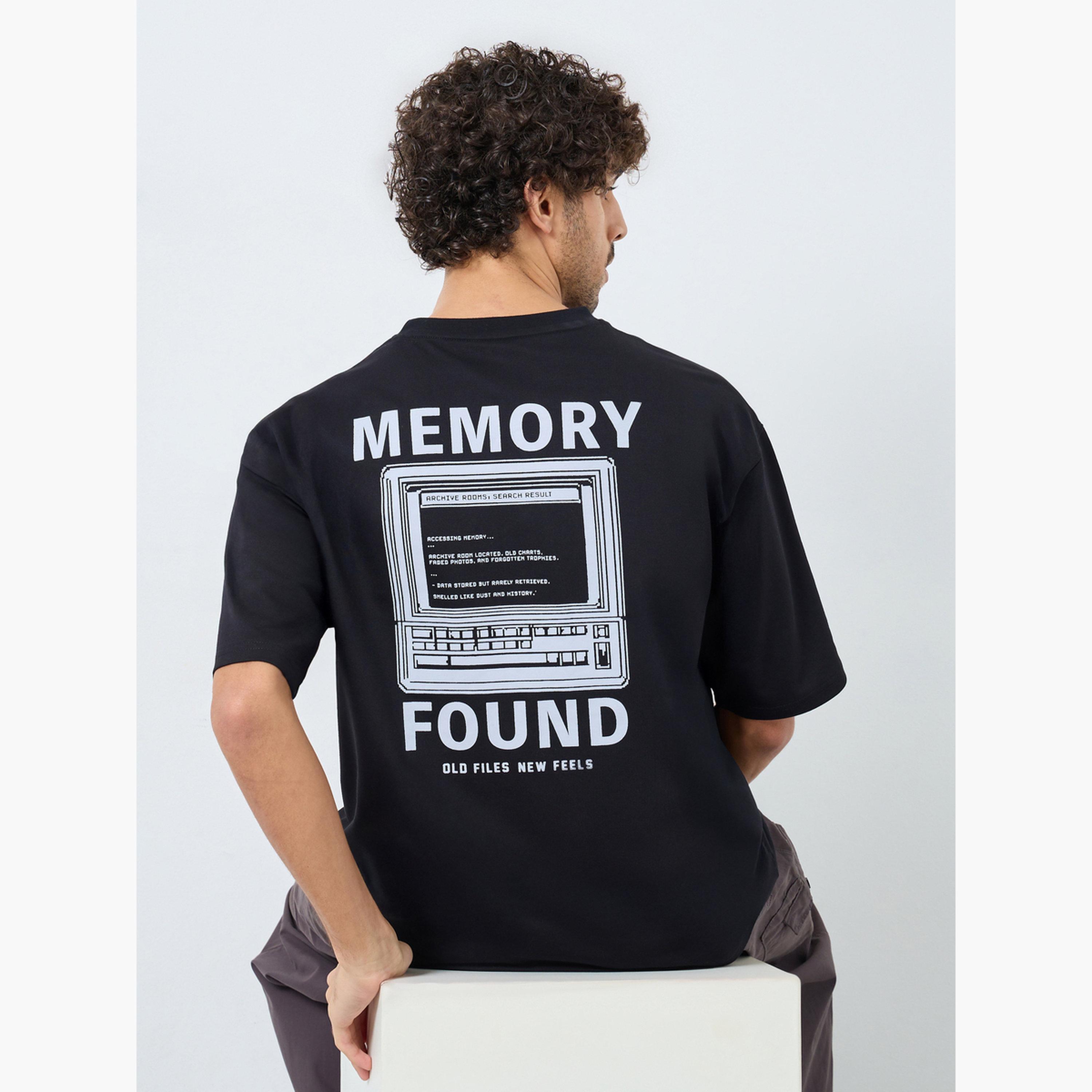 Styli Men Black Graphic Print Oversized T-Shirt-men-clothing-tshirtsandpolos-tshirts-image-3