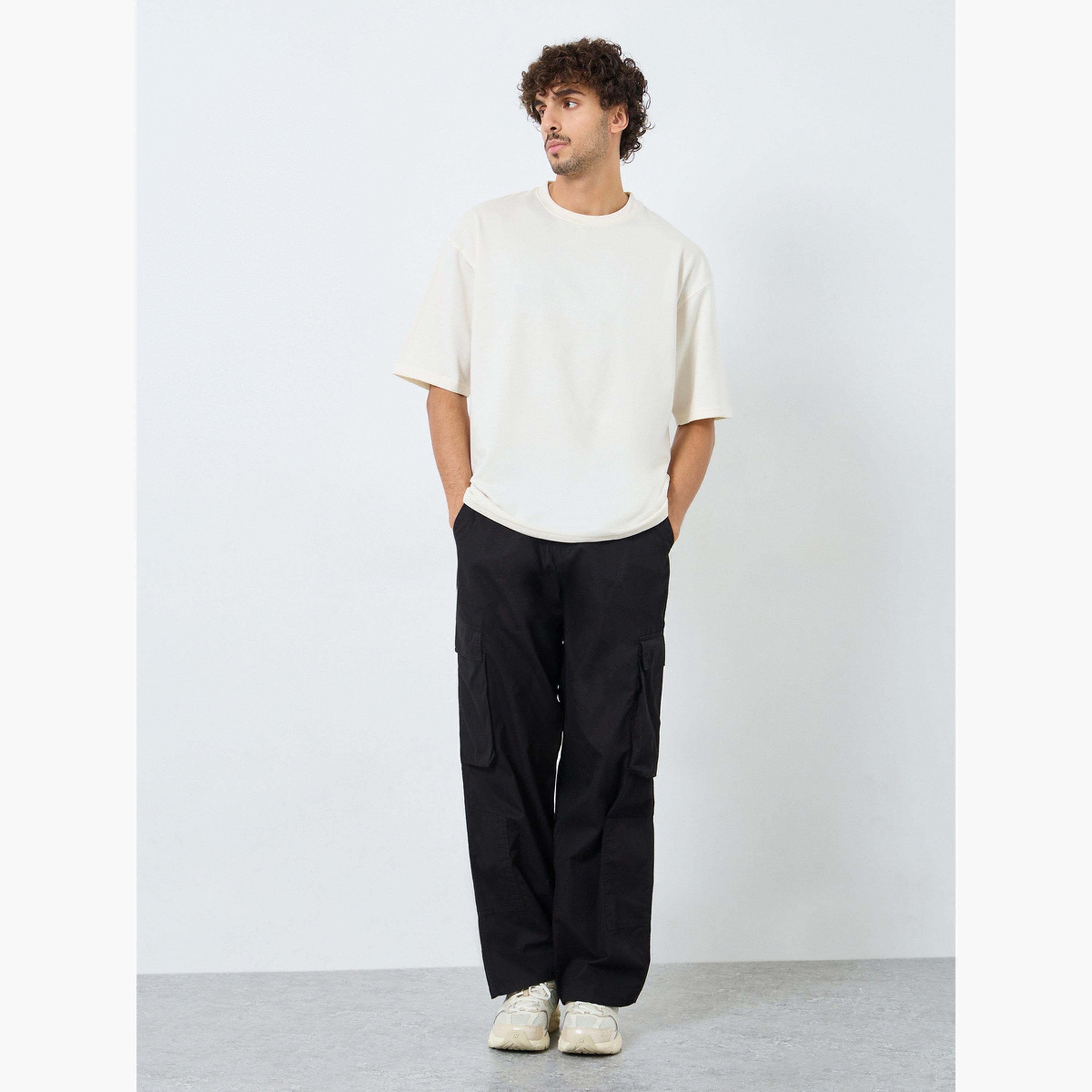Styli Men Cream Back Printed Terry Oversized T-Shirt-men-clothing-tshirtsandpolos-tshirts-image-2