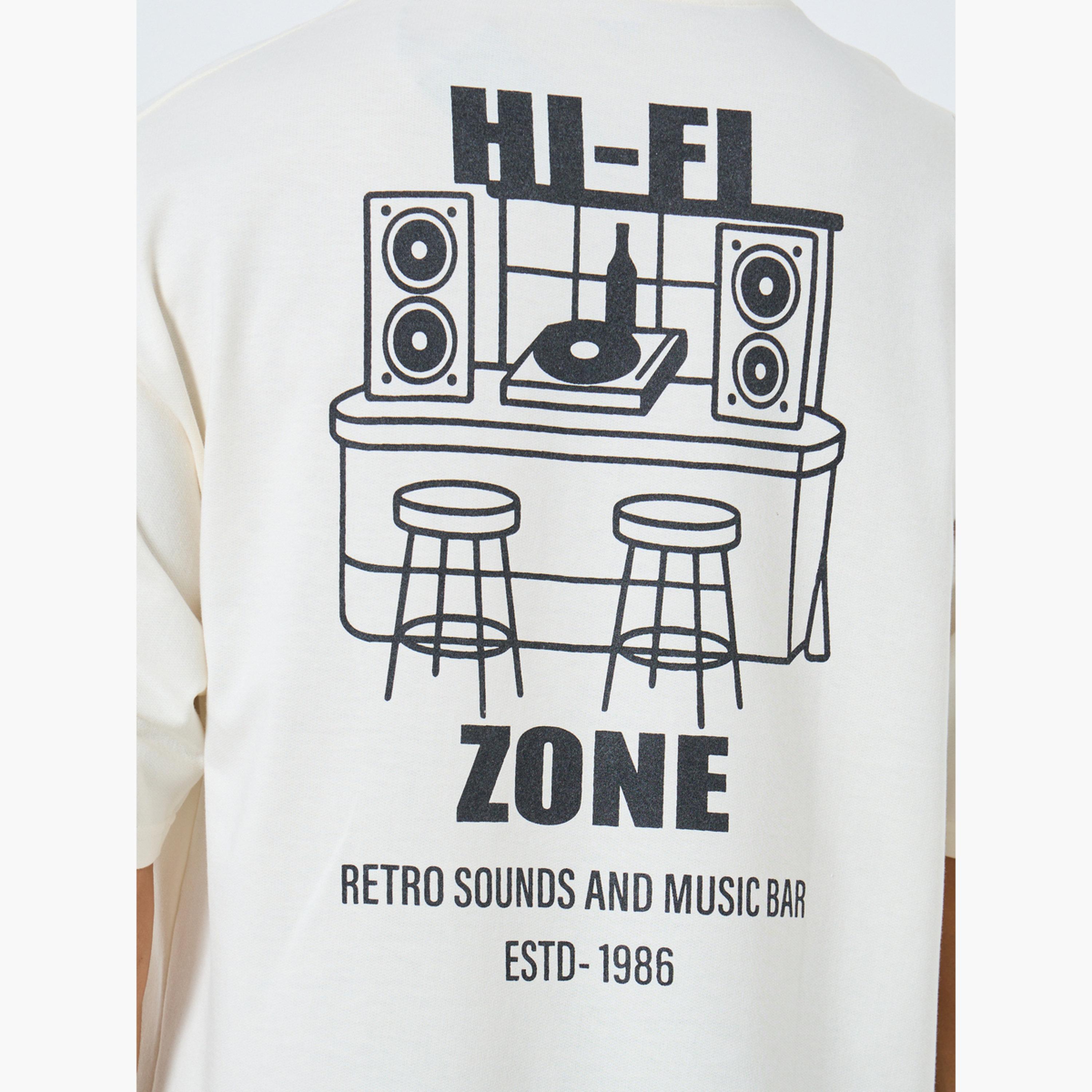 Styli Men Cream Front and Back Print Oversized T-Shirt-men-clothing-tshirtsandpolos-tshirts-image-4